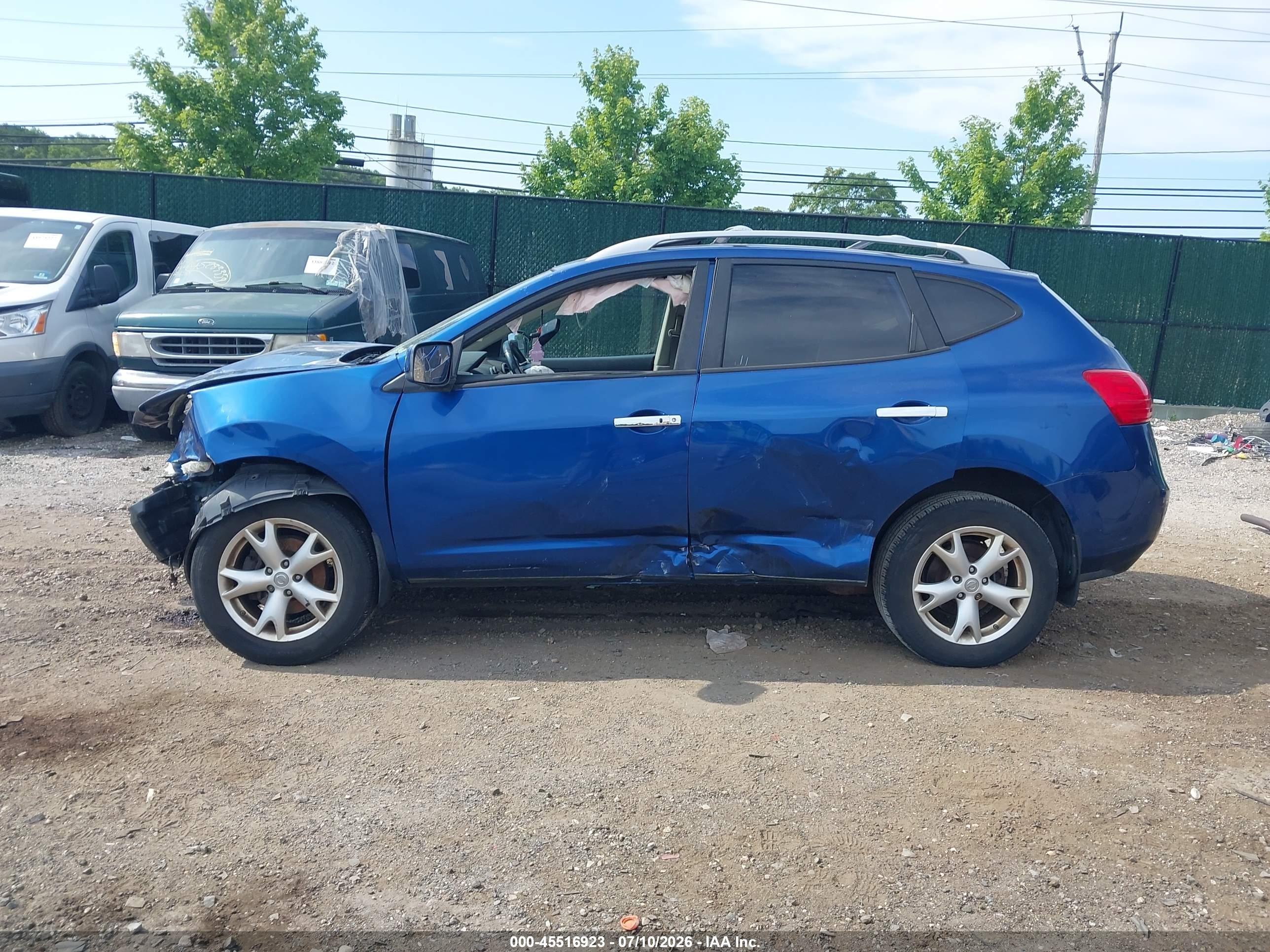 2010 Nissan Rogue Sl Blue vin: JN8AS5MVXAW129173