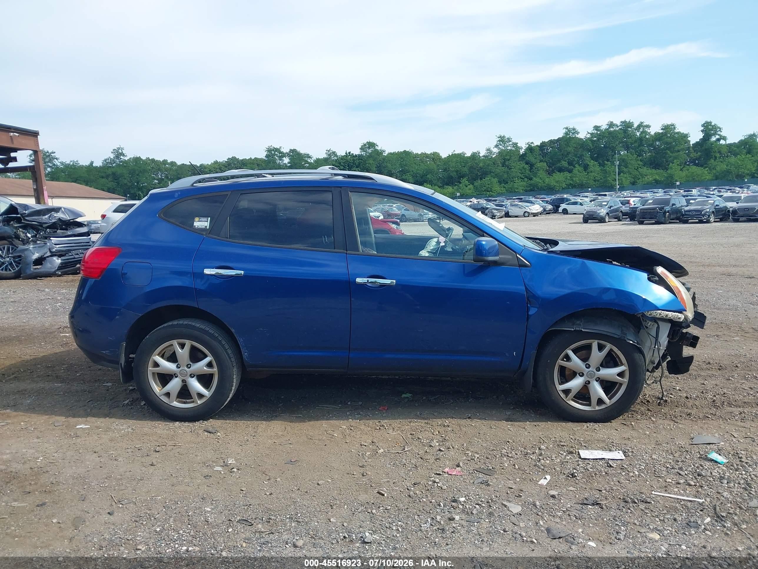 2010 Nissan Rogue Sl Blue vin: JN8AS5MVXAW129173