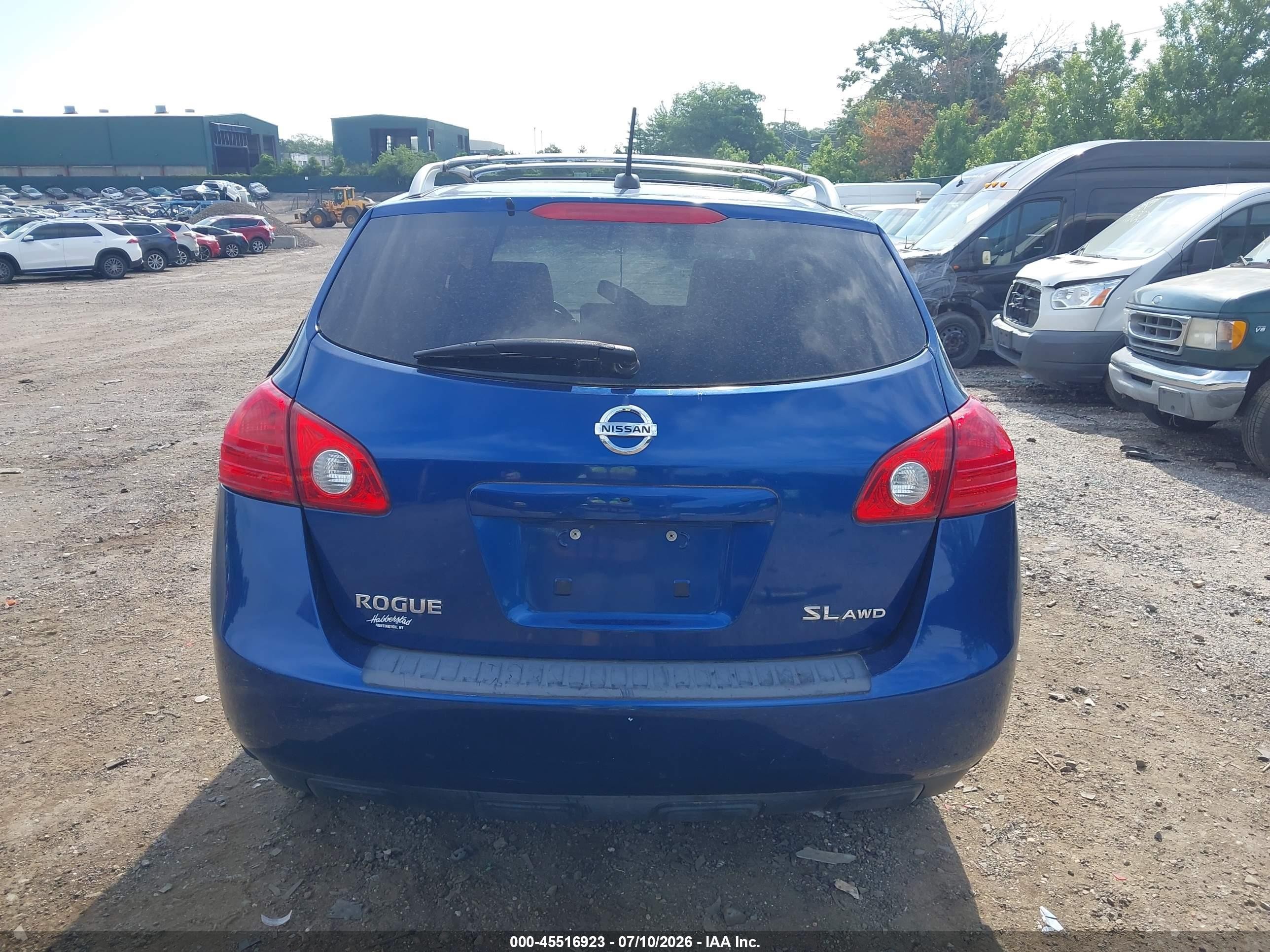 2010 Nissan Rogue Sl Blue vin: JN8AS5MVXAW129173