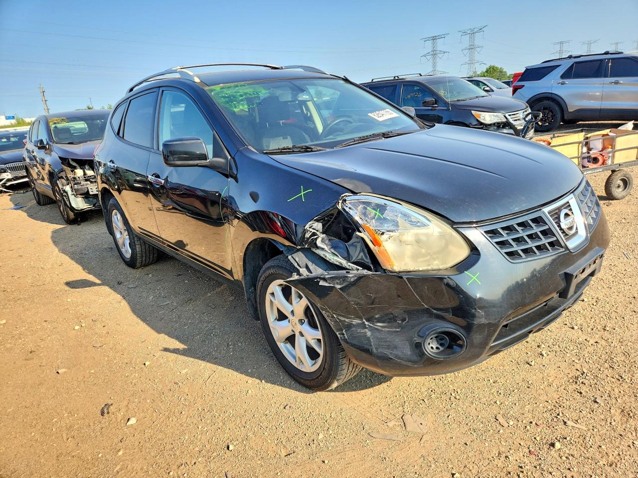 2010 Nissan Rogue S Black vin: JN8AS5MVXAW608130