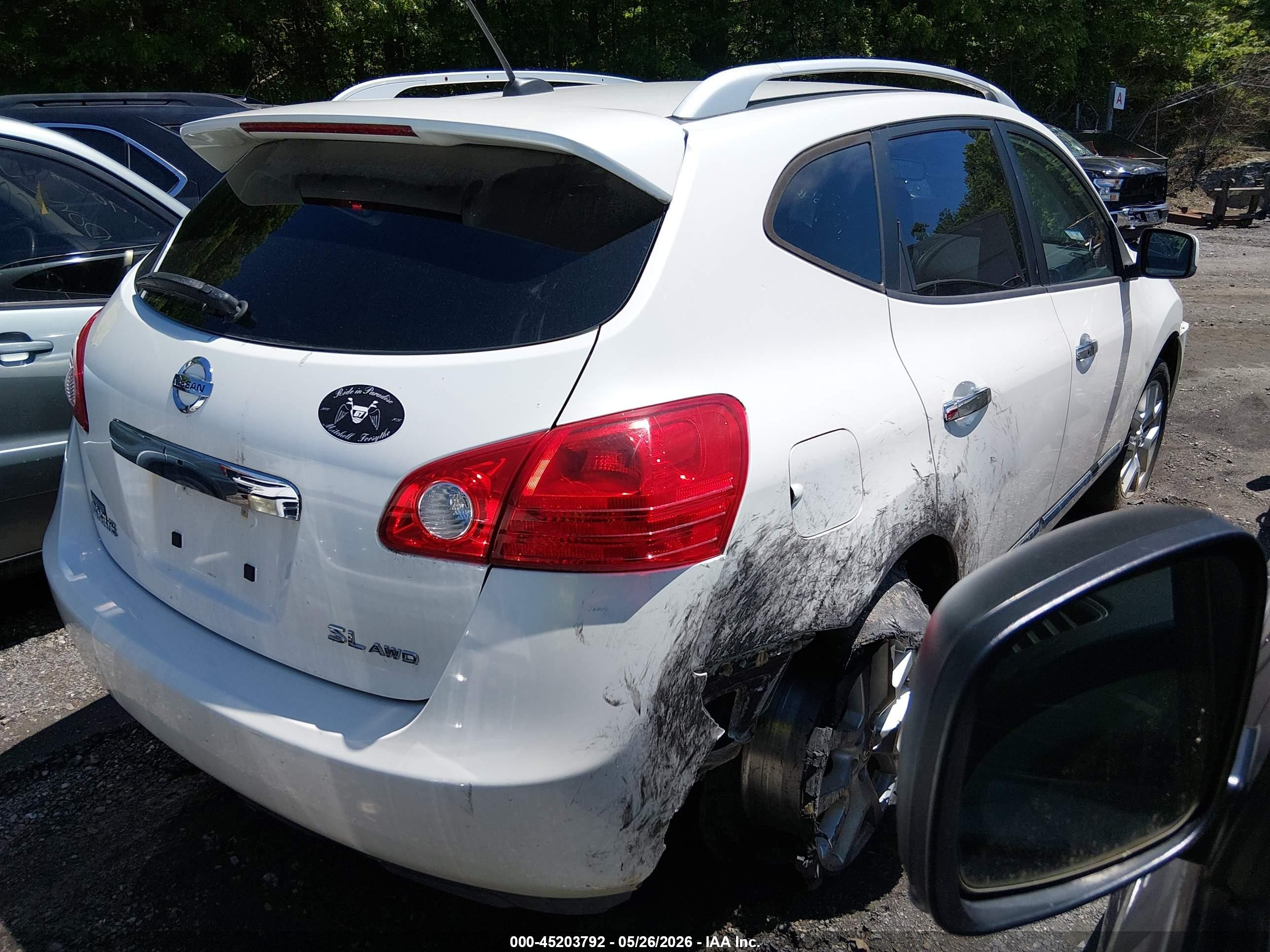 2011 Nissan Rogue Sv White vin: JN8AS5MVXBW252215