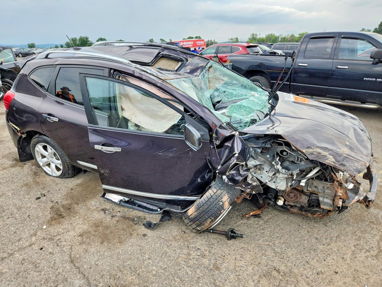 2011 Nissan Rogue S Purple vin: JN8AS5MVXBW253719