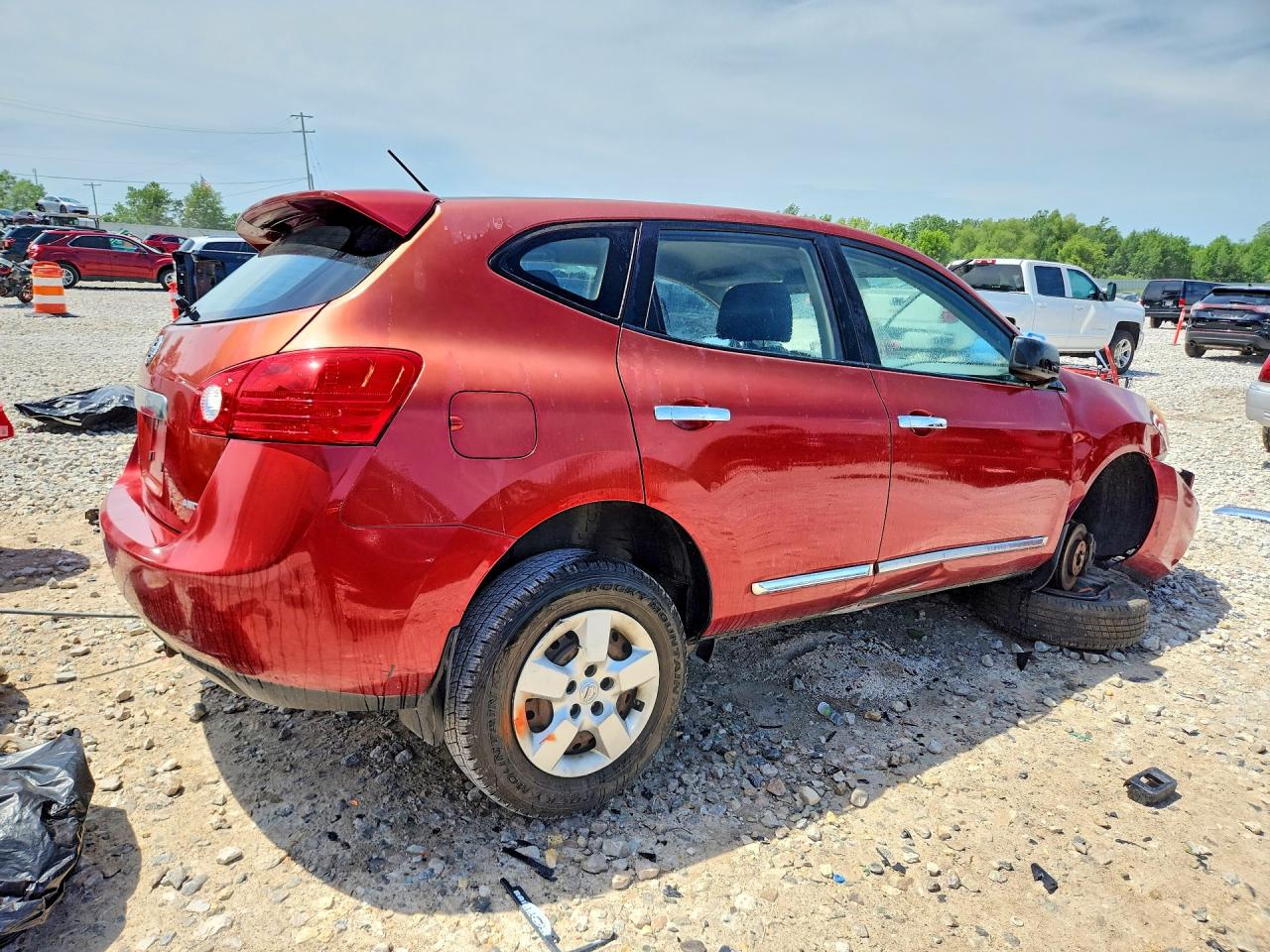 2011 Nissan Rogue S Burgundy vin: JN8AS5MVXBW277972
