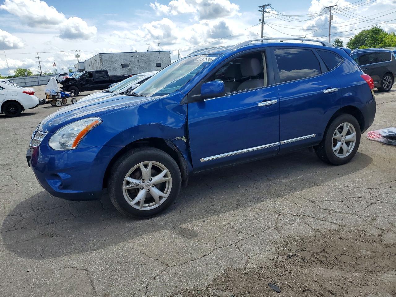 2011 Nissan Rogue S Синий vin: JN8AS5MVXBW284260
