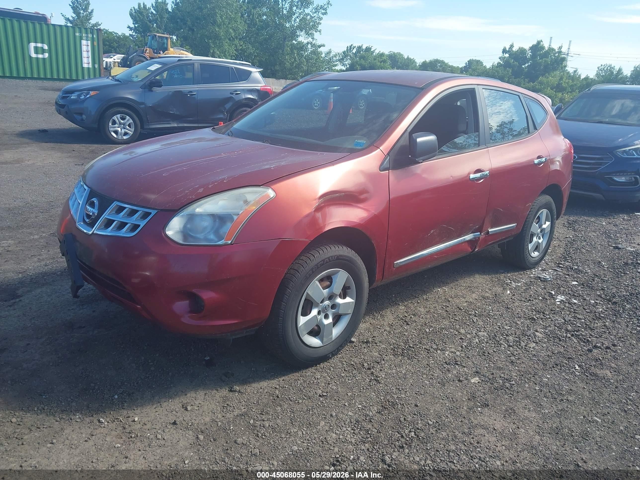 2011 Nissan Rogue S Red vin: JN8AS5MVXBW293783