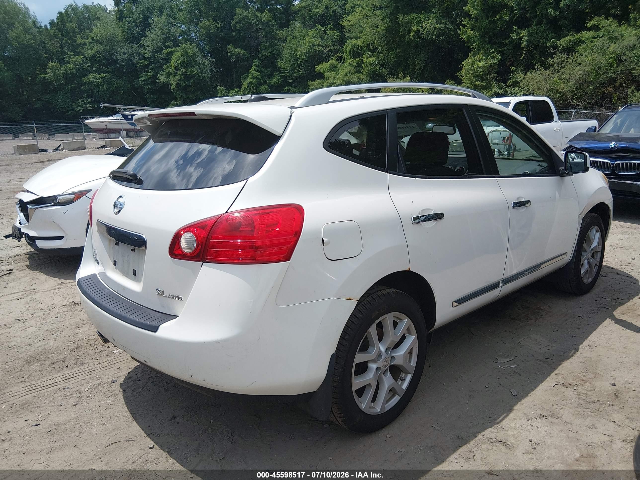 2011 Nissan Rogue Sv White vin: JN8AS5MVXBW312901