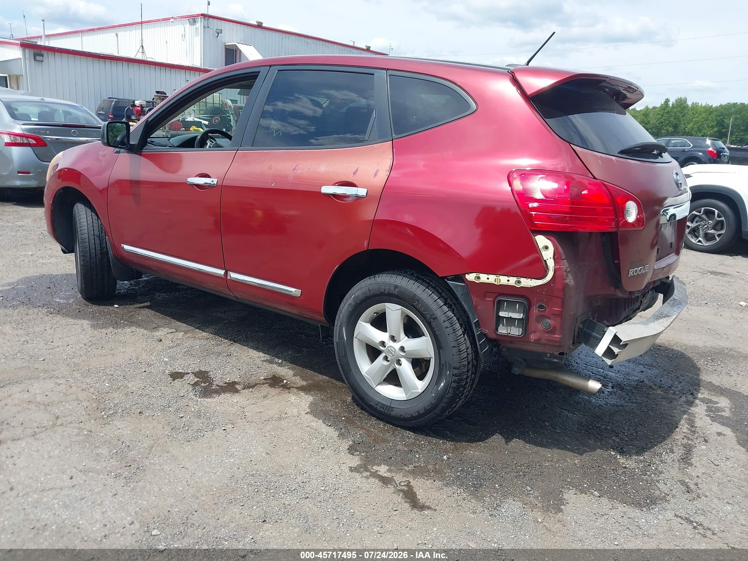 2012 Nissan Rogue S Red vin: JN8AS5MVXCW353837