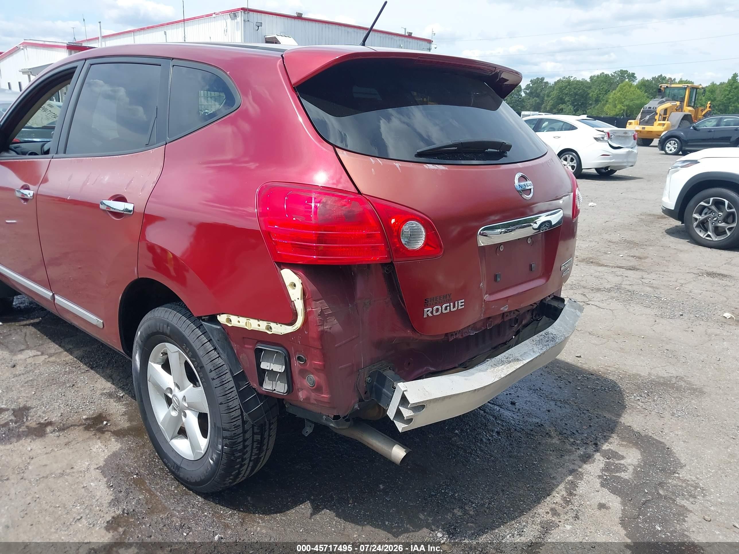 2012 Nissan Rogue S Red vin: JN8AS5MVXCW353837