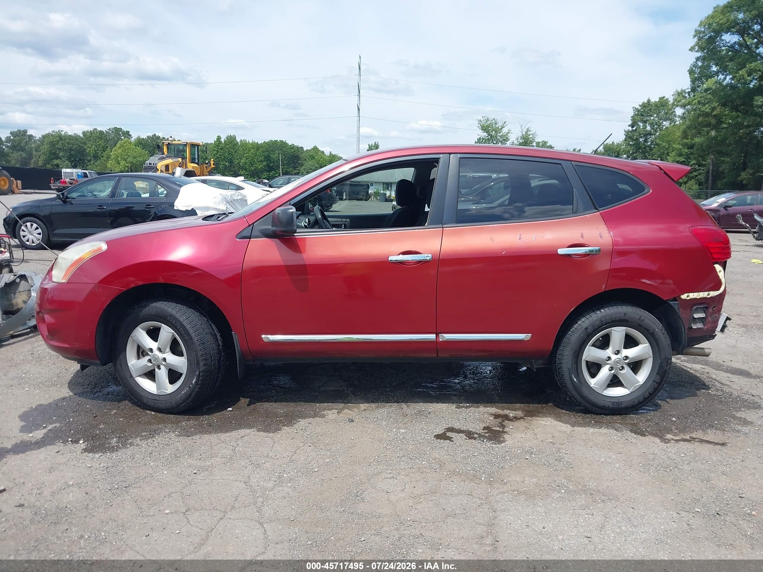 2012 Nissan Rogue S Red vin: JN8AS5MVXCW353837