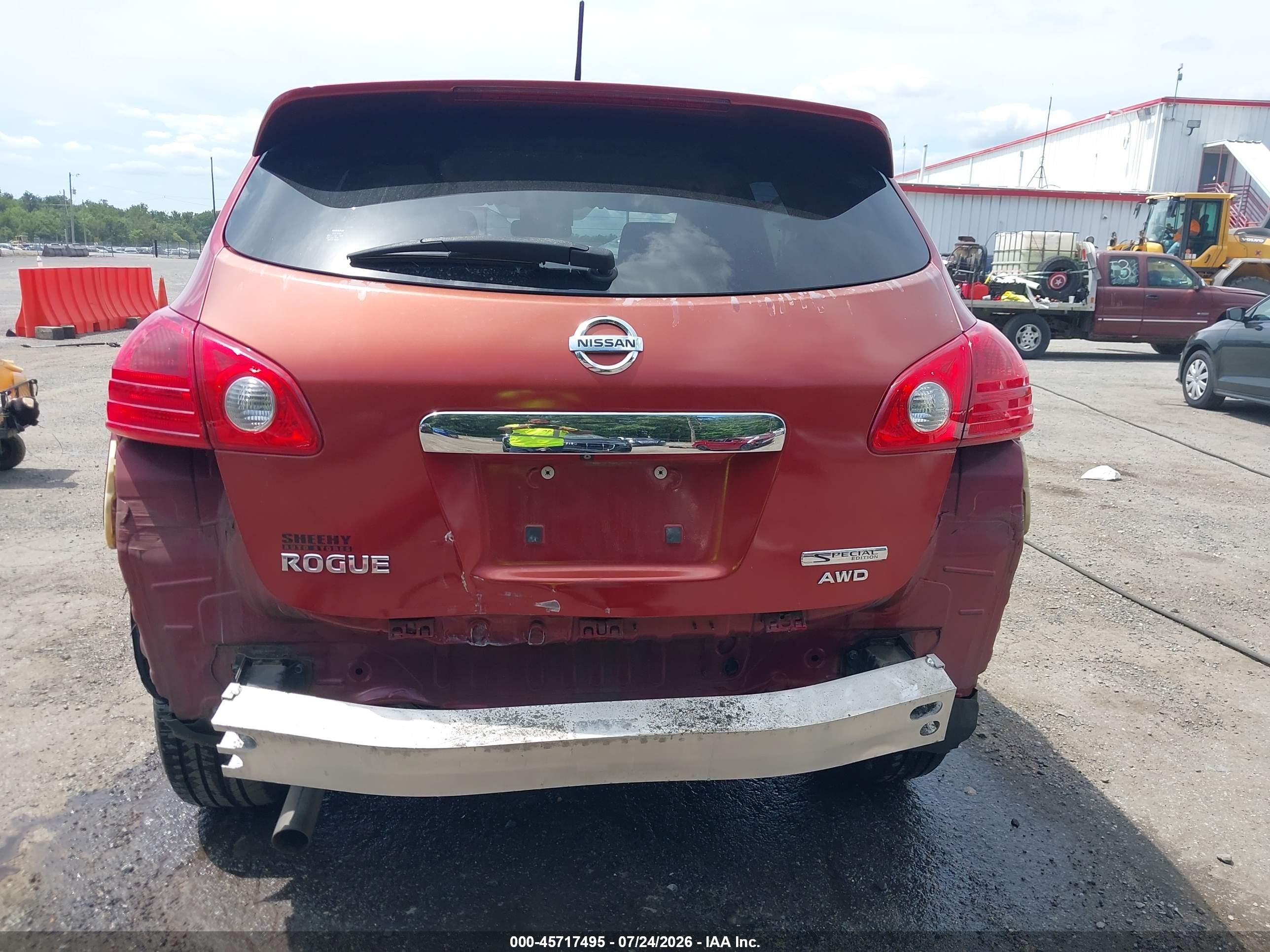 2012 Nissan Rogue S Red vin: JN8AS5MVXCW353837