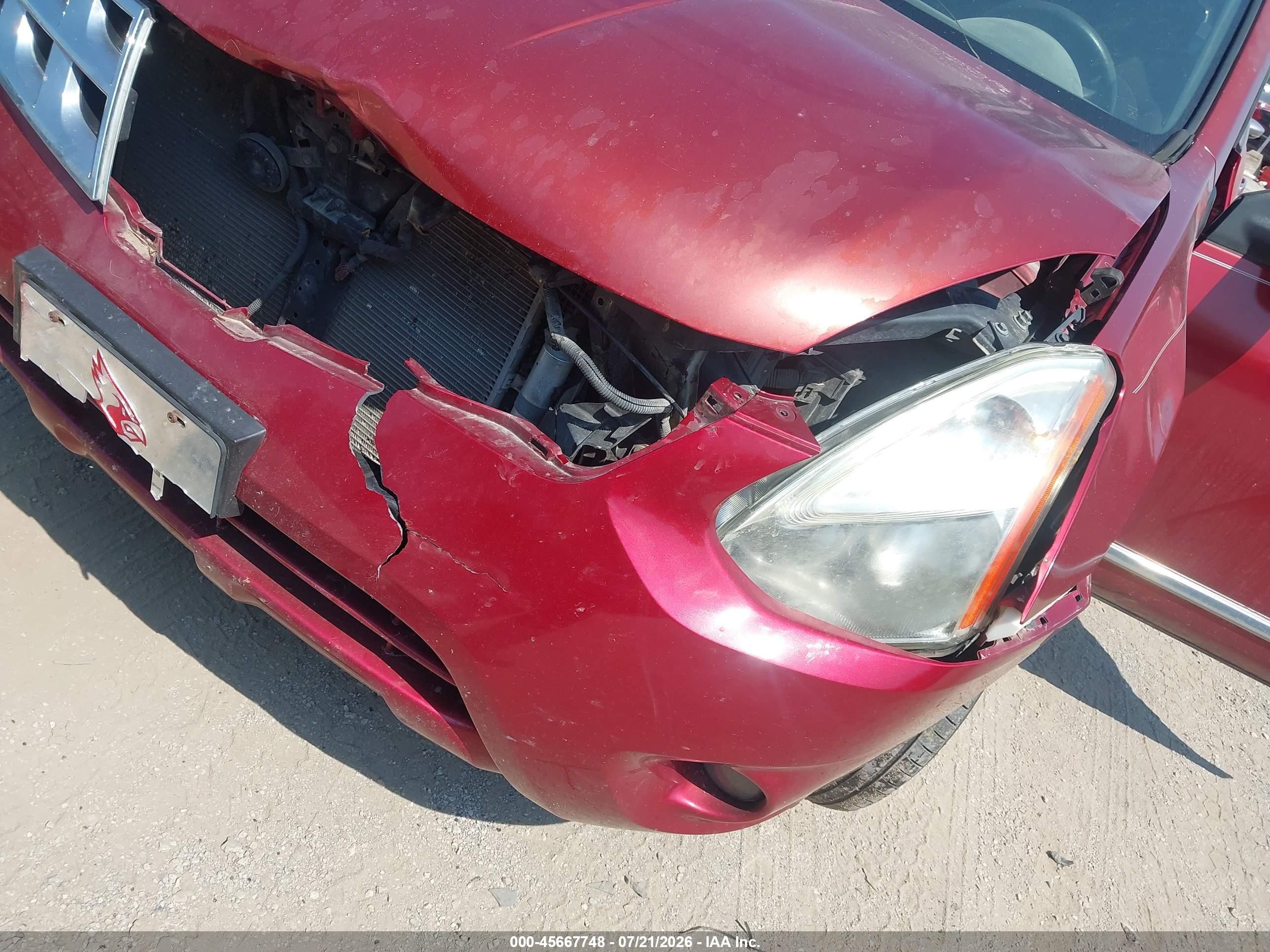 2012 Nissan Rogue S Red vin: JN8AS5MVXCW354406