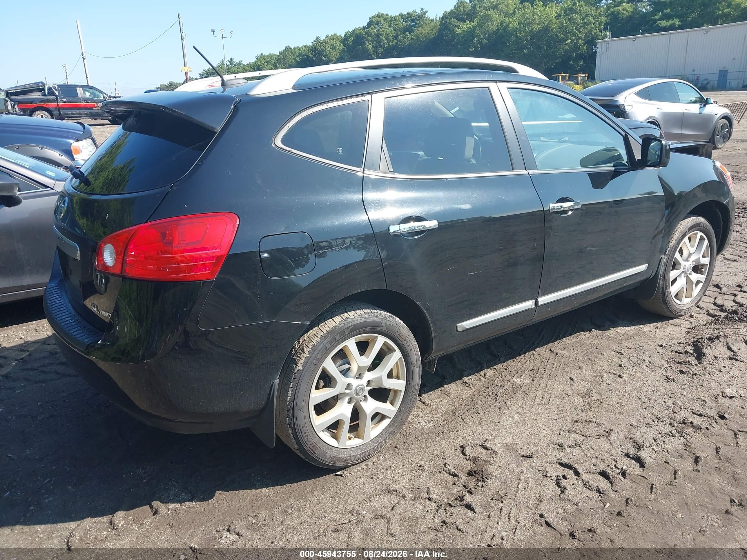 2012 Nissan Rogue Sv W/sl Pkg Black vin: JN8AS5MVXCW355099