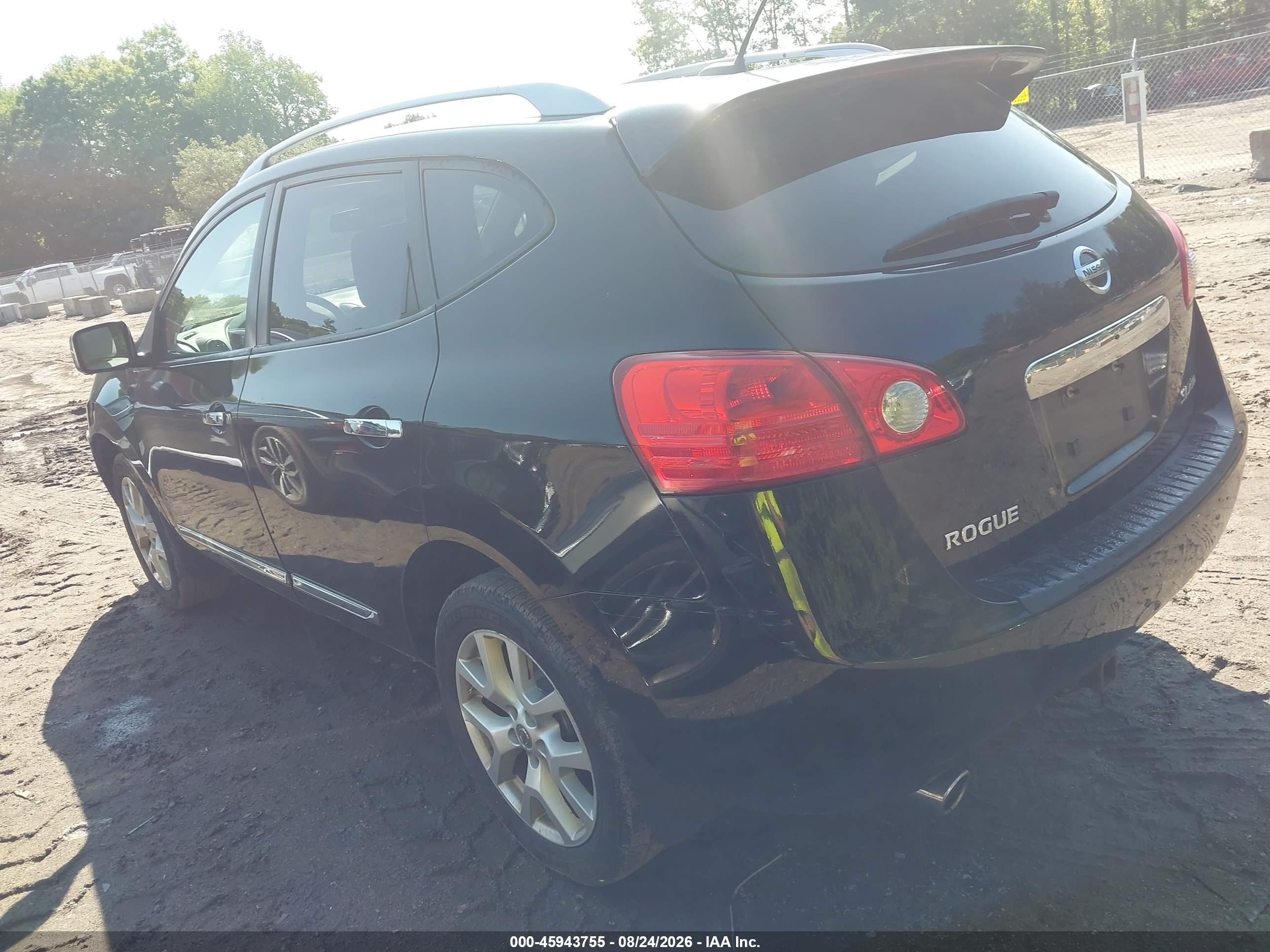 2012 Nissan Rogue Sv W/sl Pkg Black vin: JN8AS5MVXCW355099