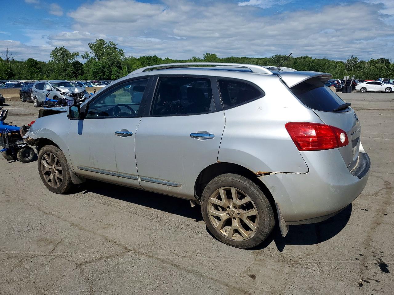 2012 Nissan Rogue S Silver vin: JN8AS5MVXCW372856