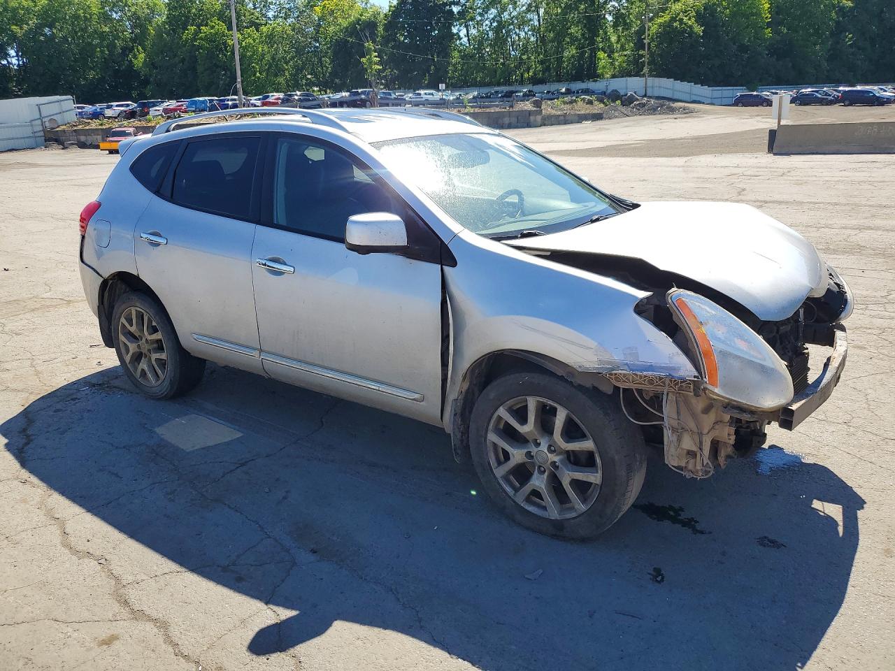 2012 Nissan Rogue S Silver vin: JN8AS5MVXCW372856
