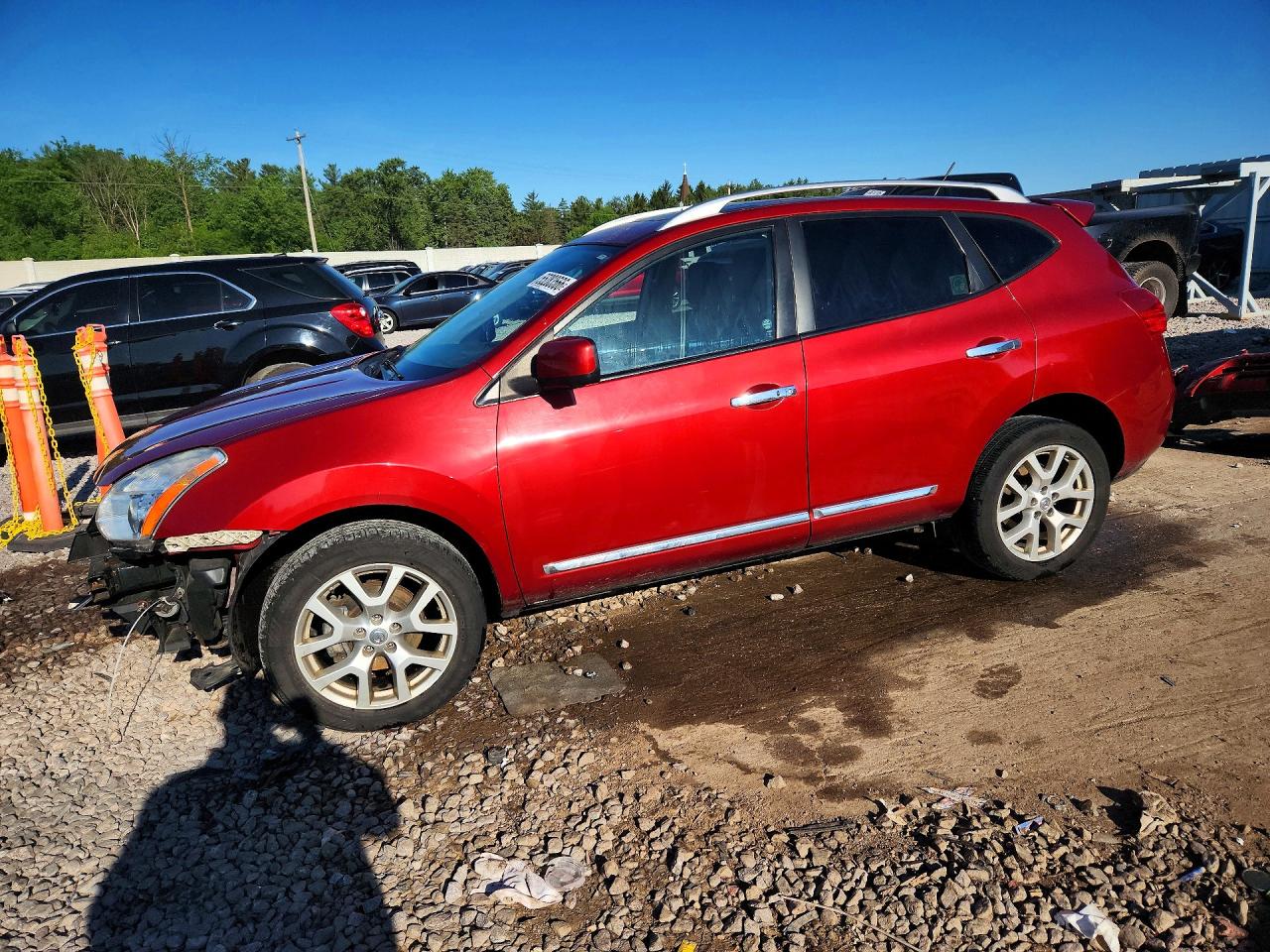 2012 Nissan Rogue S Red vin: JN8AS5MVXCW390886