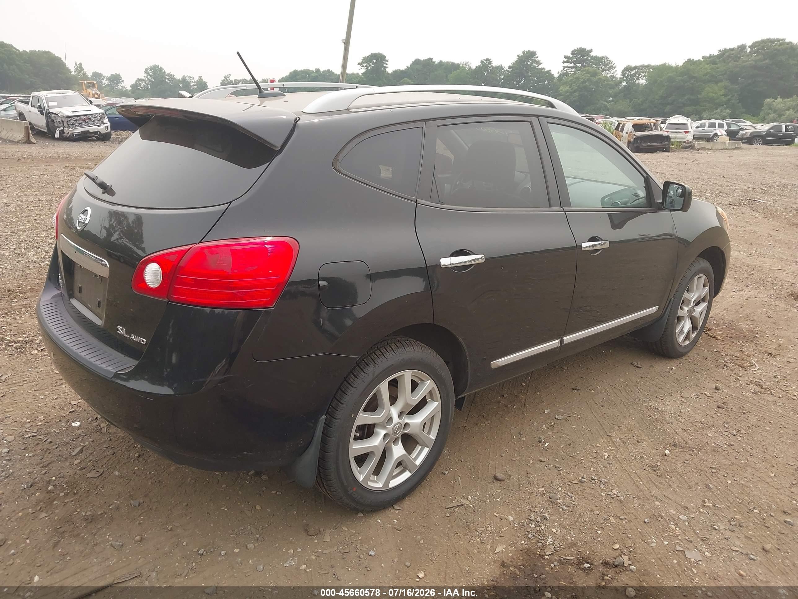 2012 Nissan Rogue Sv W/sl Pkg Black vin: JN8AS5MVXCW400221