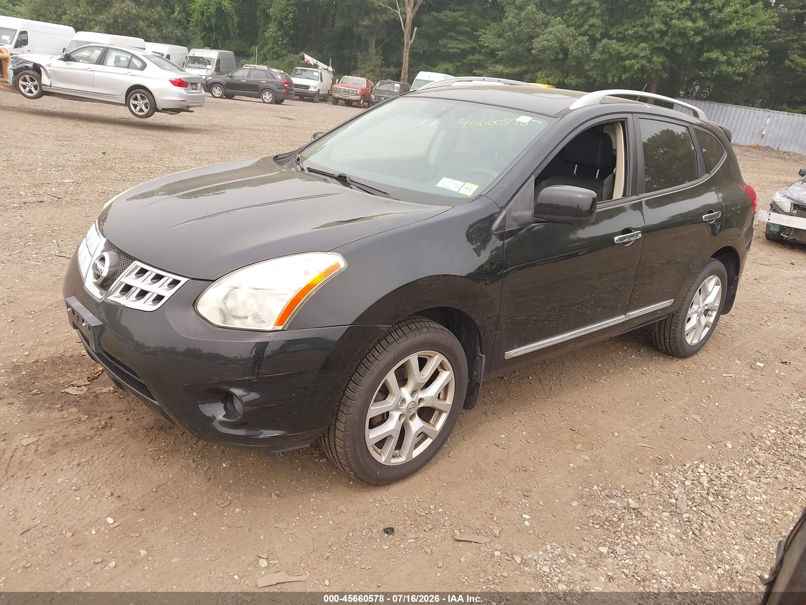2012 Nissan Rogue Sv W/sl Pkg Black vin: JN8AS5MVXCW400221