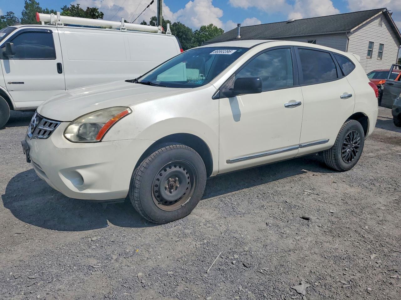 2012 Nissan Rogue S White vin: JN8AS5MVXCW420050