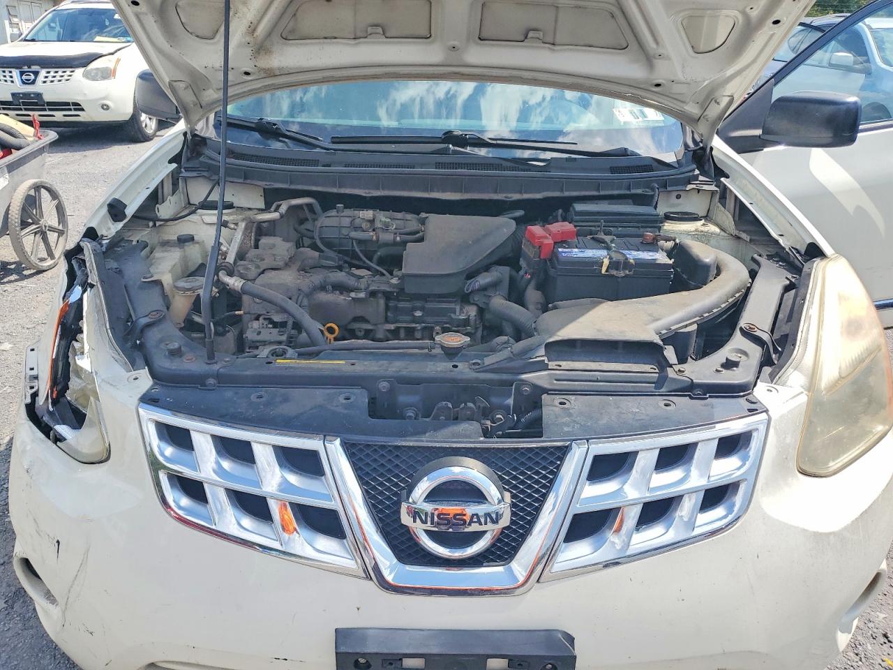 2012 Nissan Rogue S White vin: JN8AS5MVXCW420050