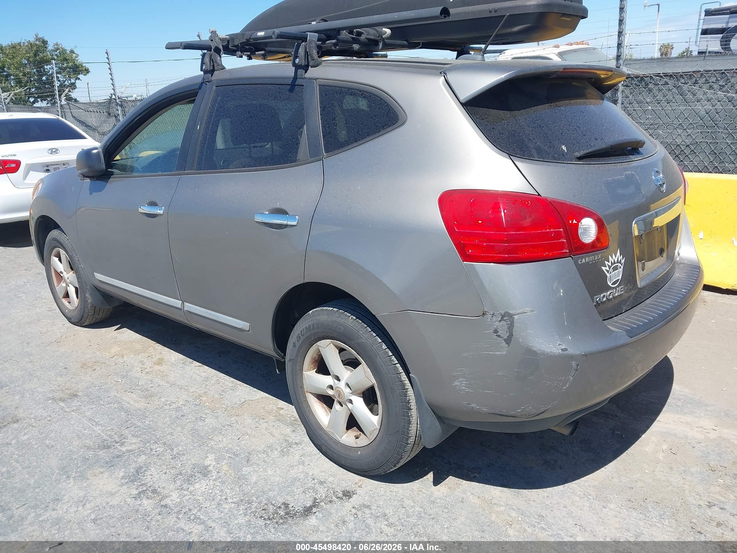 2012 Nissan Rogue S Gray vin: JN8AS5MVXCW705802