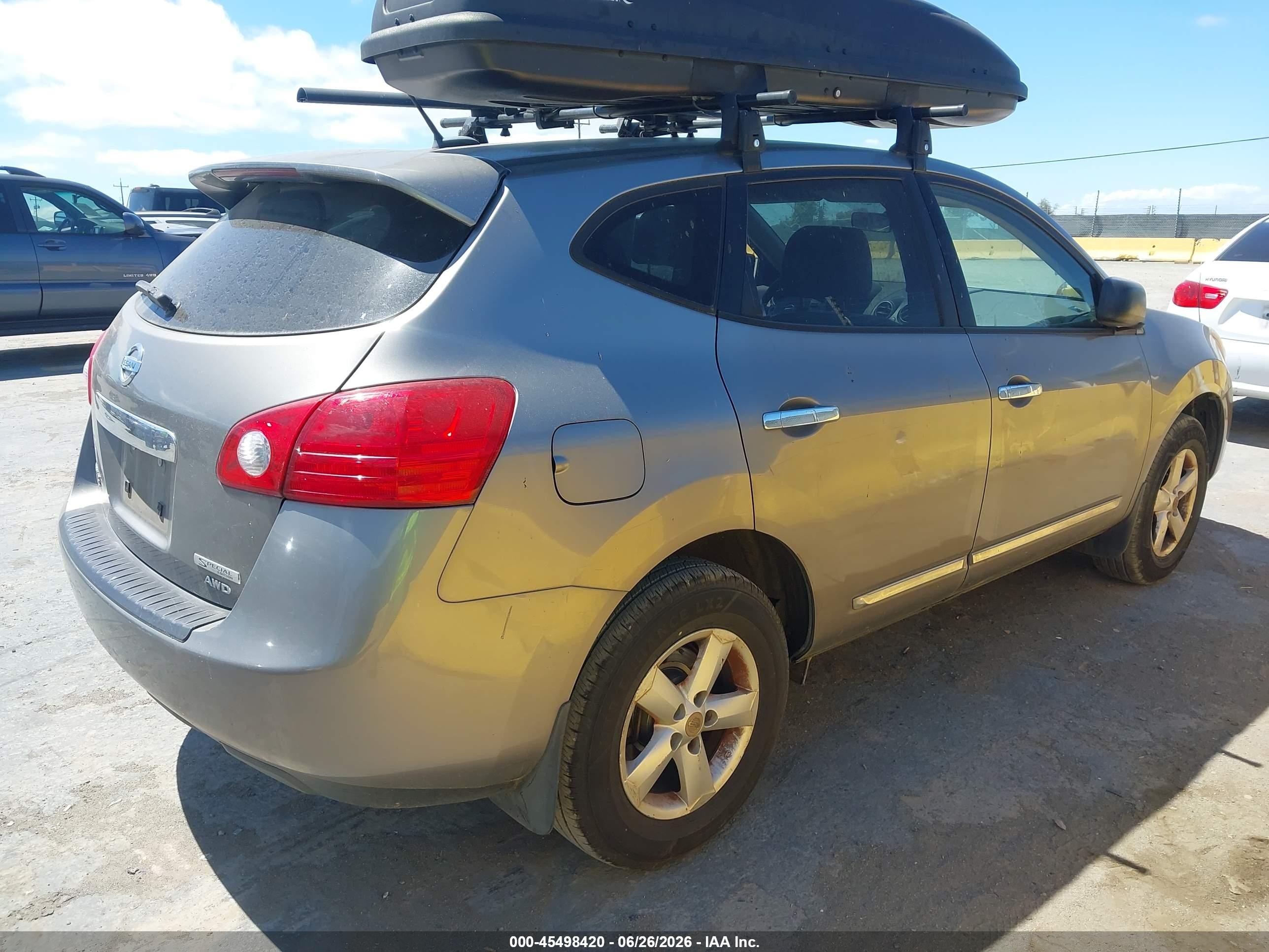 2012 Nissan Rogue S Gray vin: JN8AS5MVXCW705802