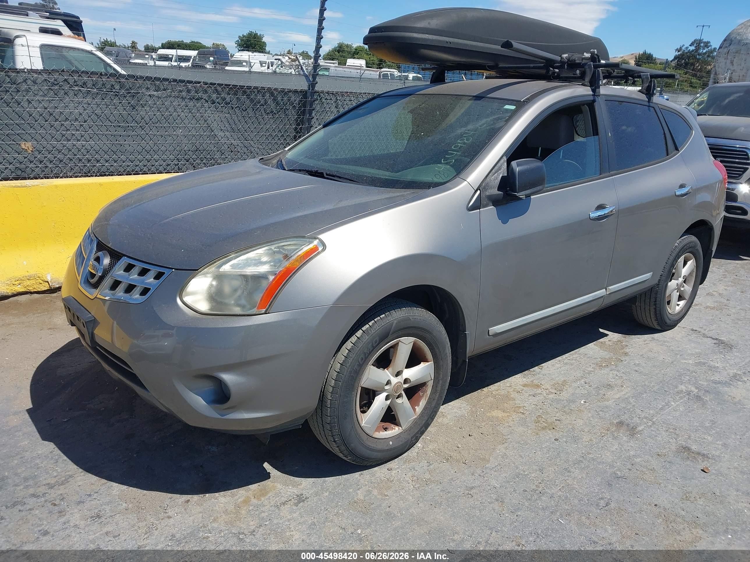 2012 Nissan Rogue S Gray vin: JN8AS5MVXCW705802