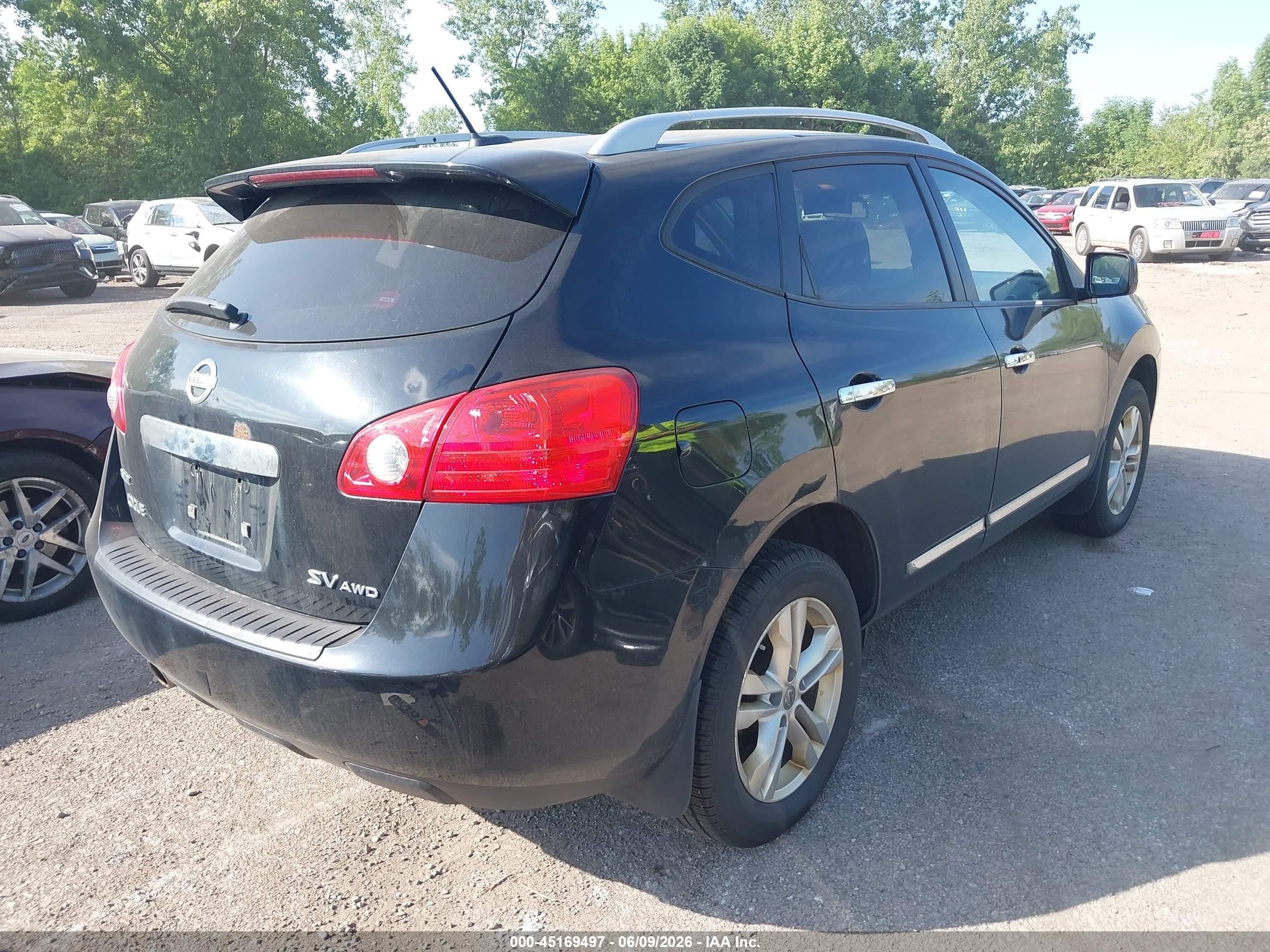 2012 Nissan Rogue Sv Black vin: JN8AS5MVXCW708604