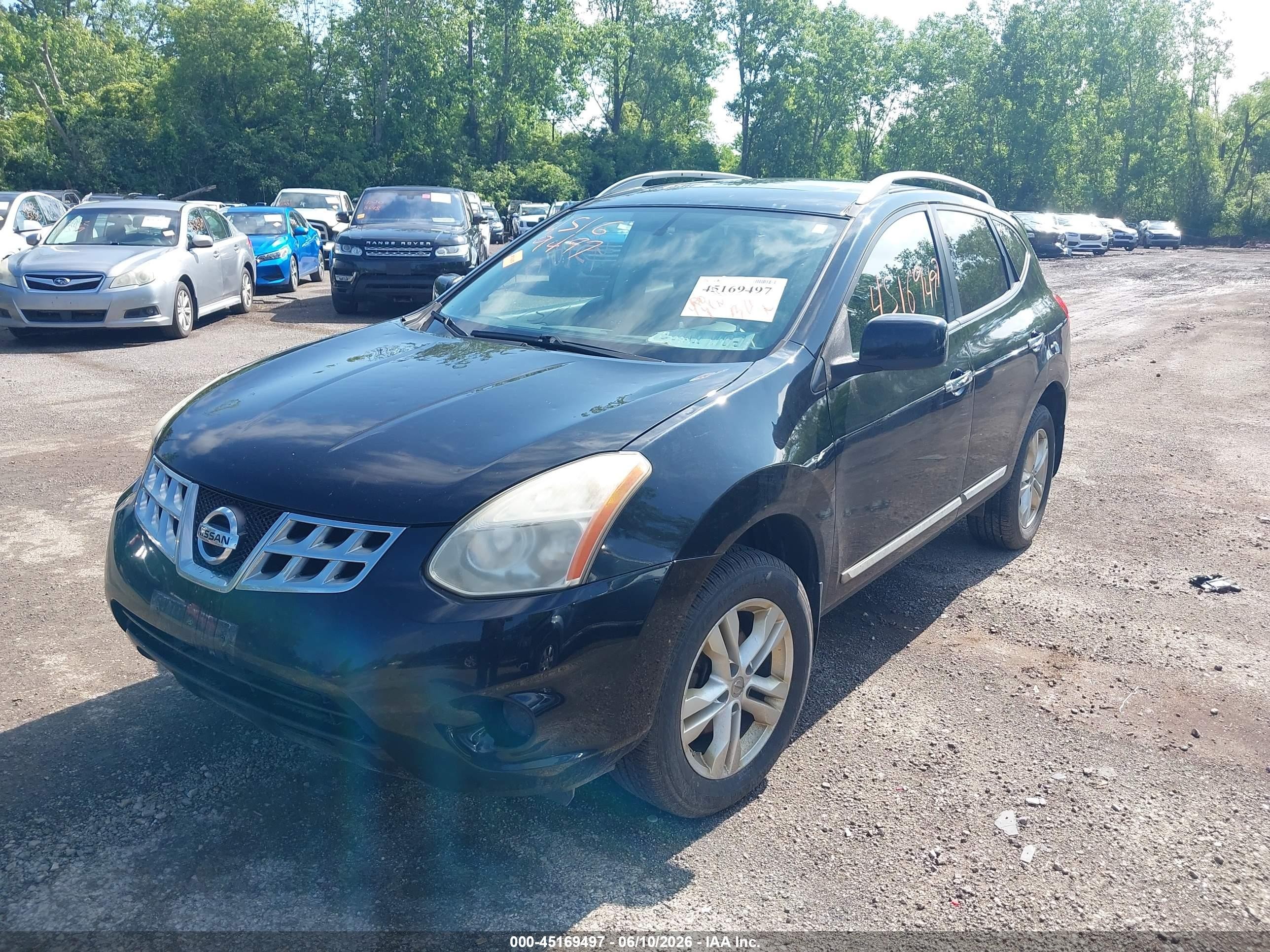 2012 Nissan Rogue Sv Black vin: JN8AS5MVXCW708604