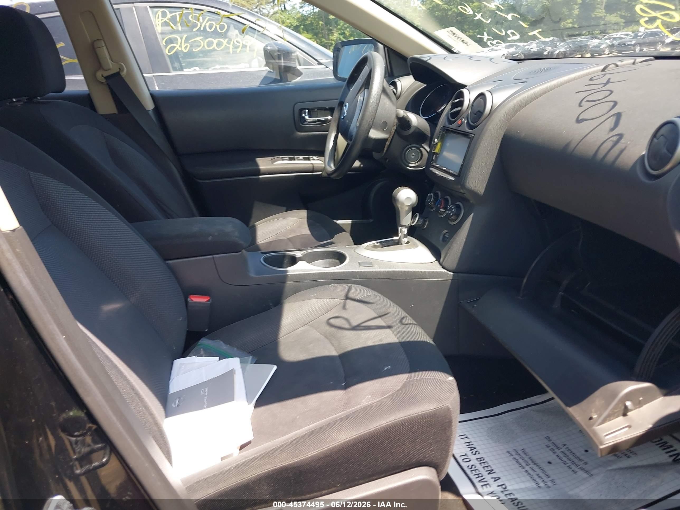 2012 Nissan Rogue S Black vin: JN8AS5MVXCW713401
