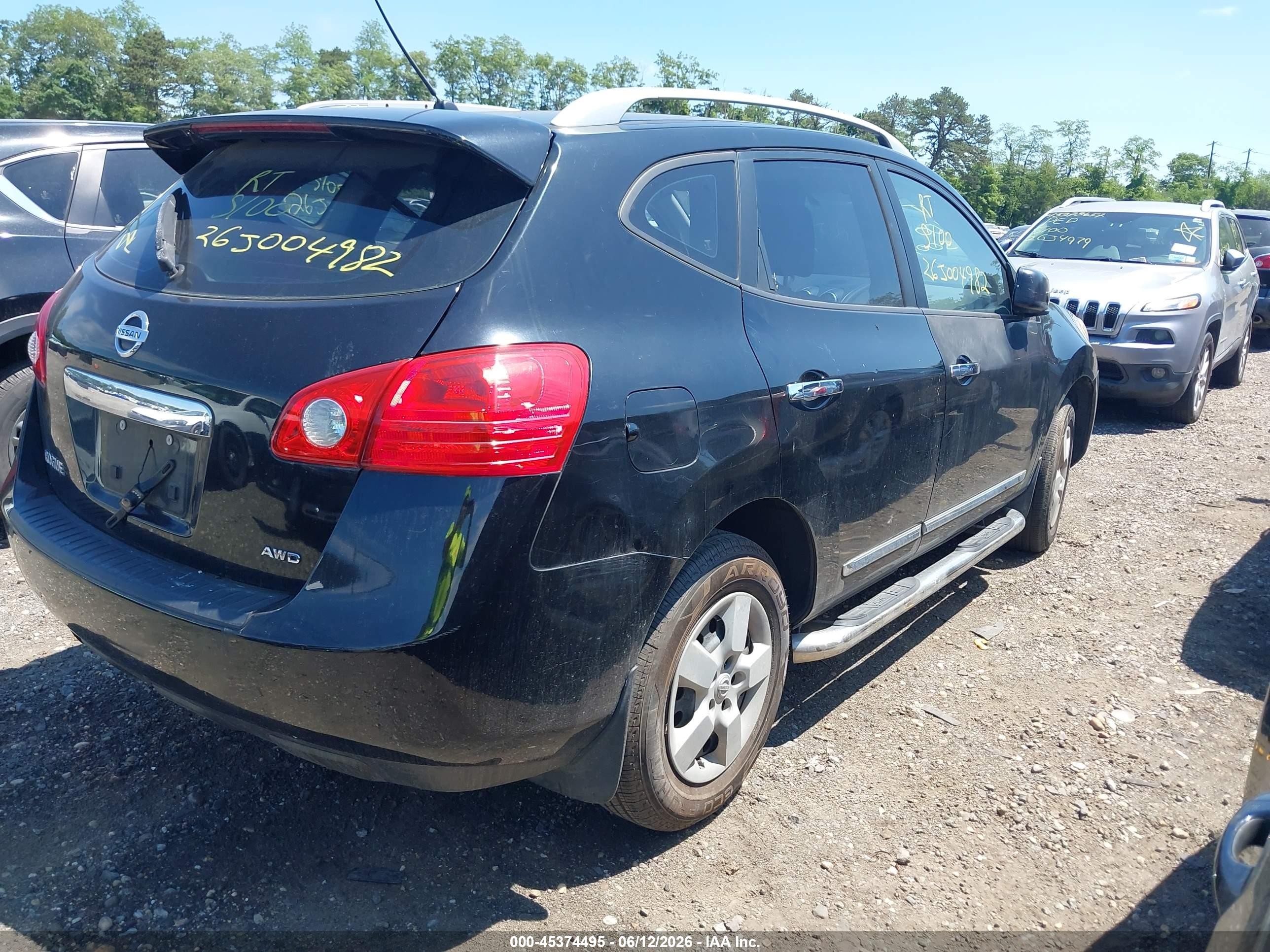 2012 Nissan Rogue S Black vin: JN8AS5MVXCW713401
