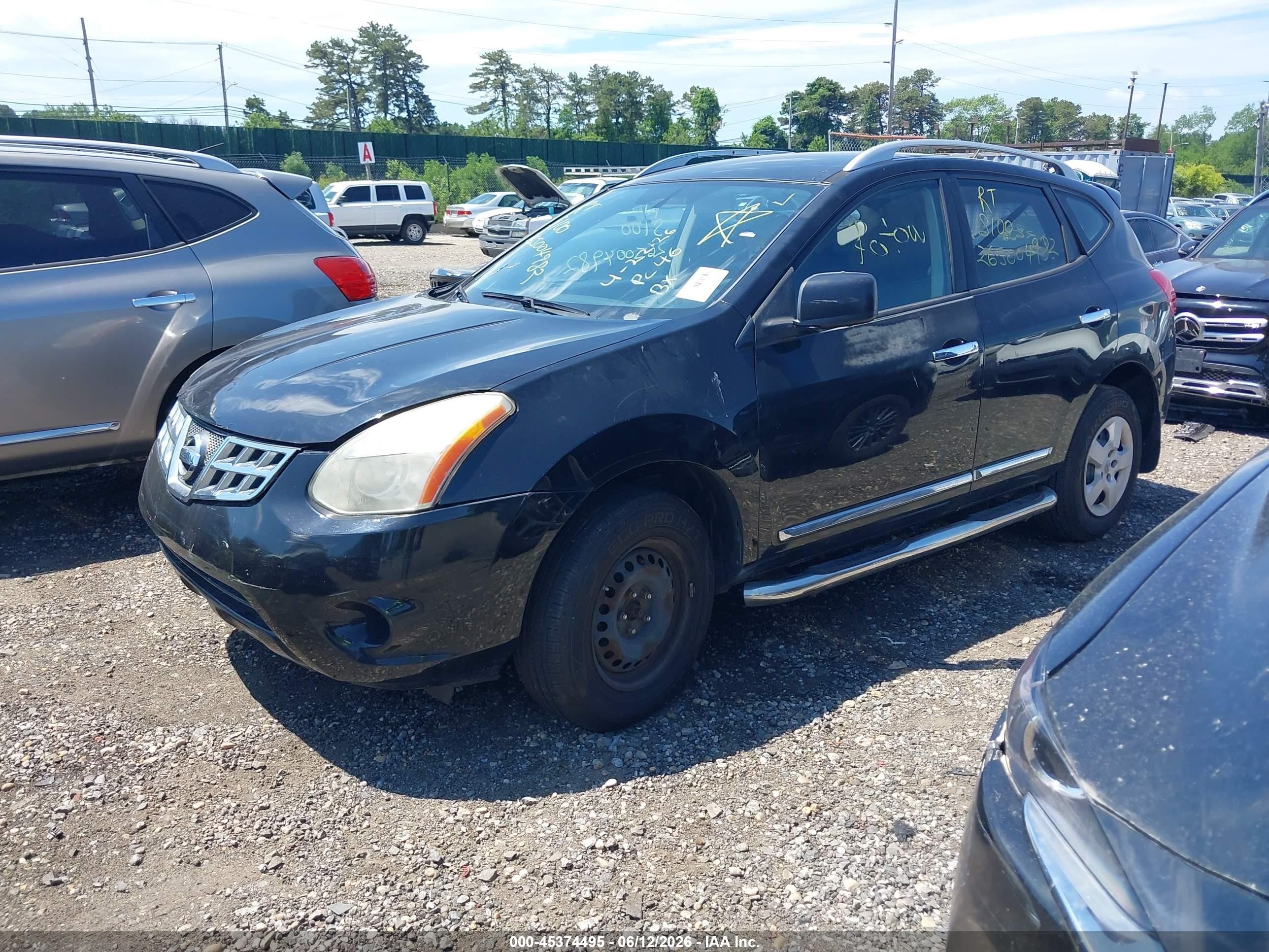 2012 Nissan Rogue S Black vin: JN8AS5MVXCW713401