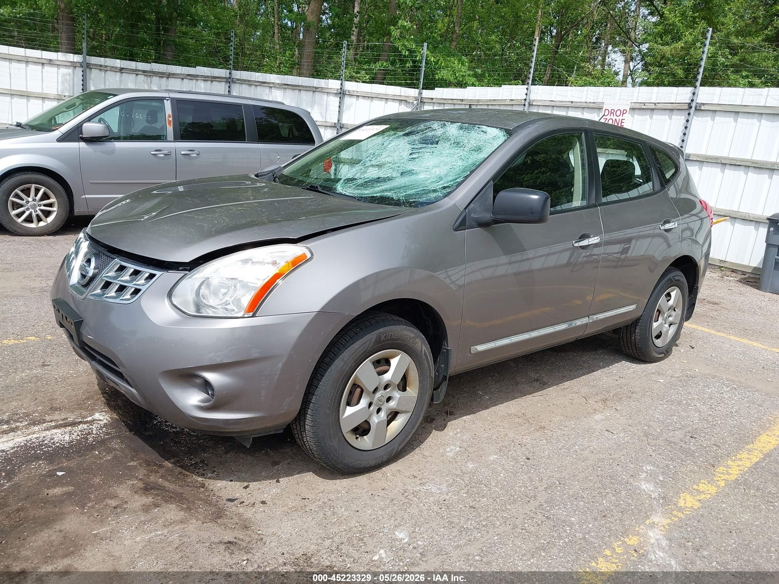 2012 Nissan Rogue S Gray vin: JN8AS5MVXCW714306