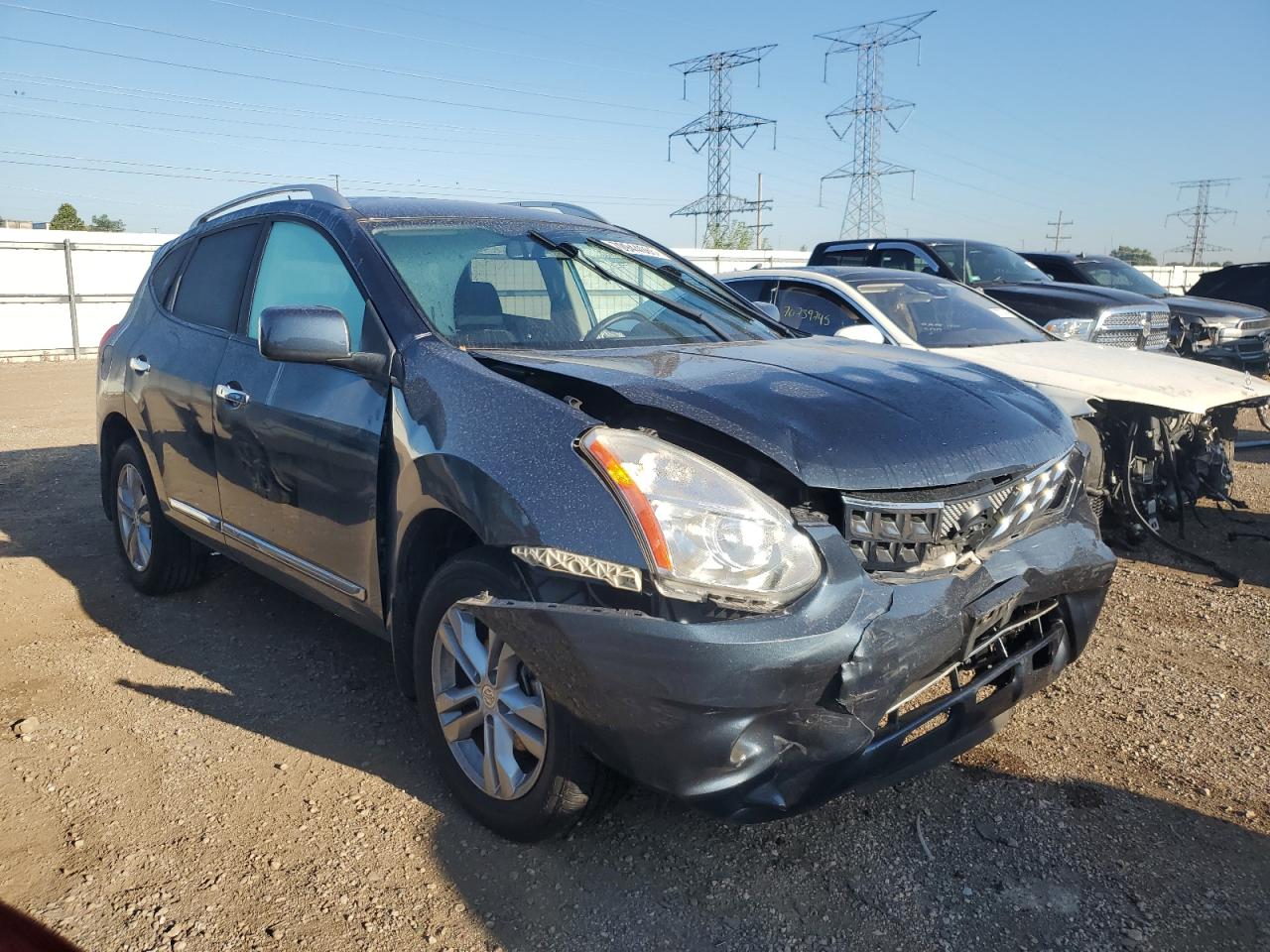 2012 Nissan Rogue S Blue vin: JN8AS5MVXCW716430