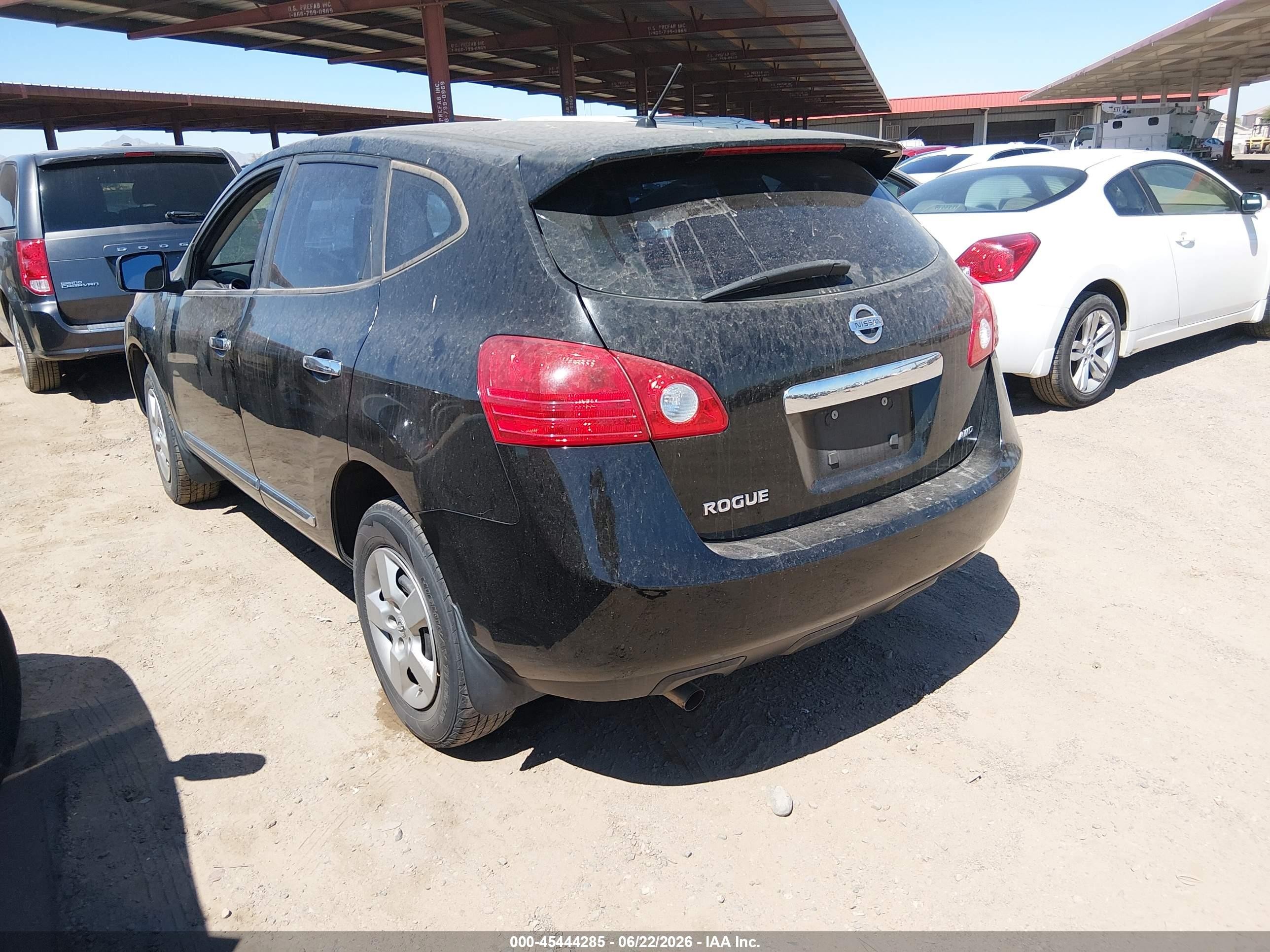 2013 Nissan Rogue S Black vin: JN8AS5MVXDW106576