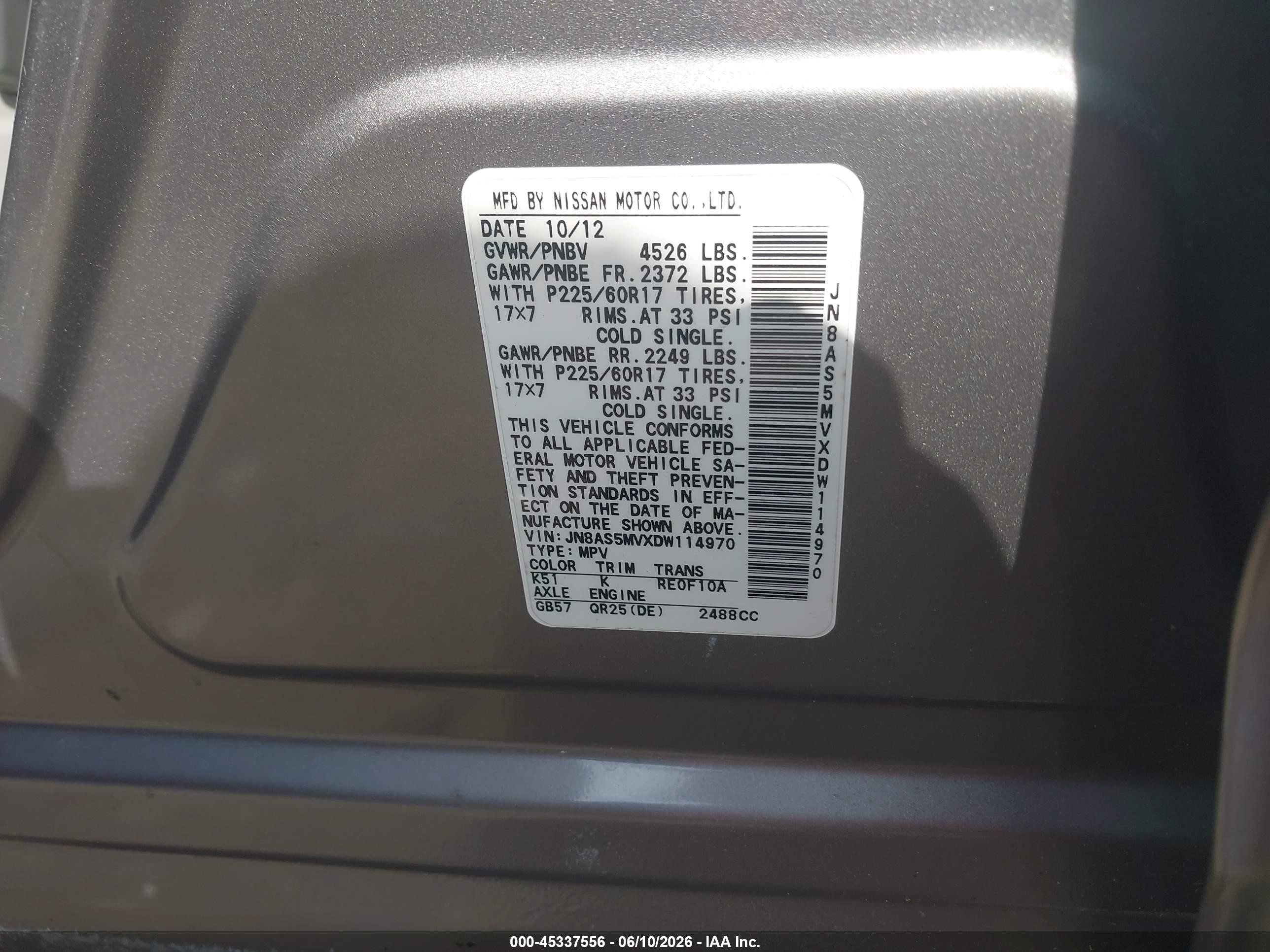 2013 Nissan Rogue Sv Silver vin: JN8AS5MVXDW114970