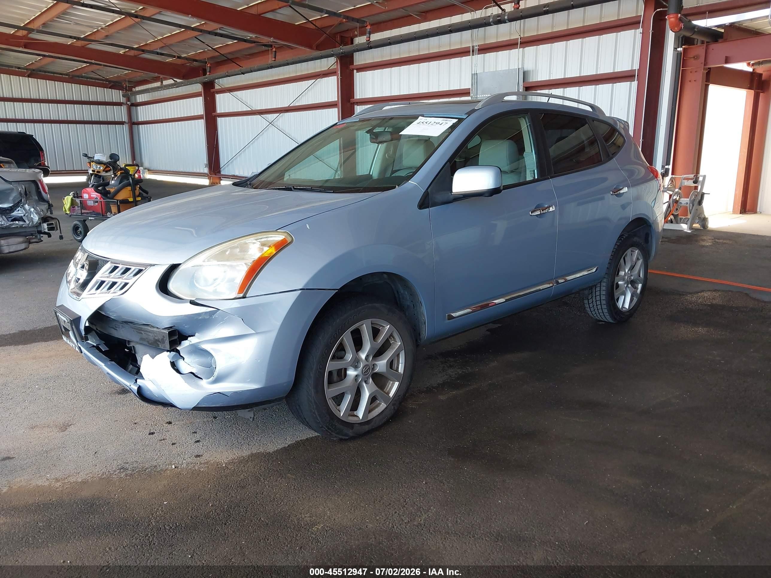 2013 Nissan Rogue Sv W/sl Pkg Light Blue vin: JN8AS5MVXDW124236