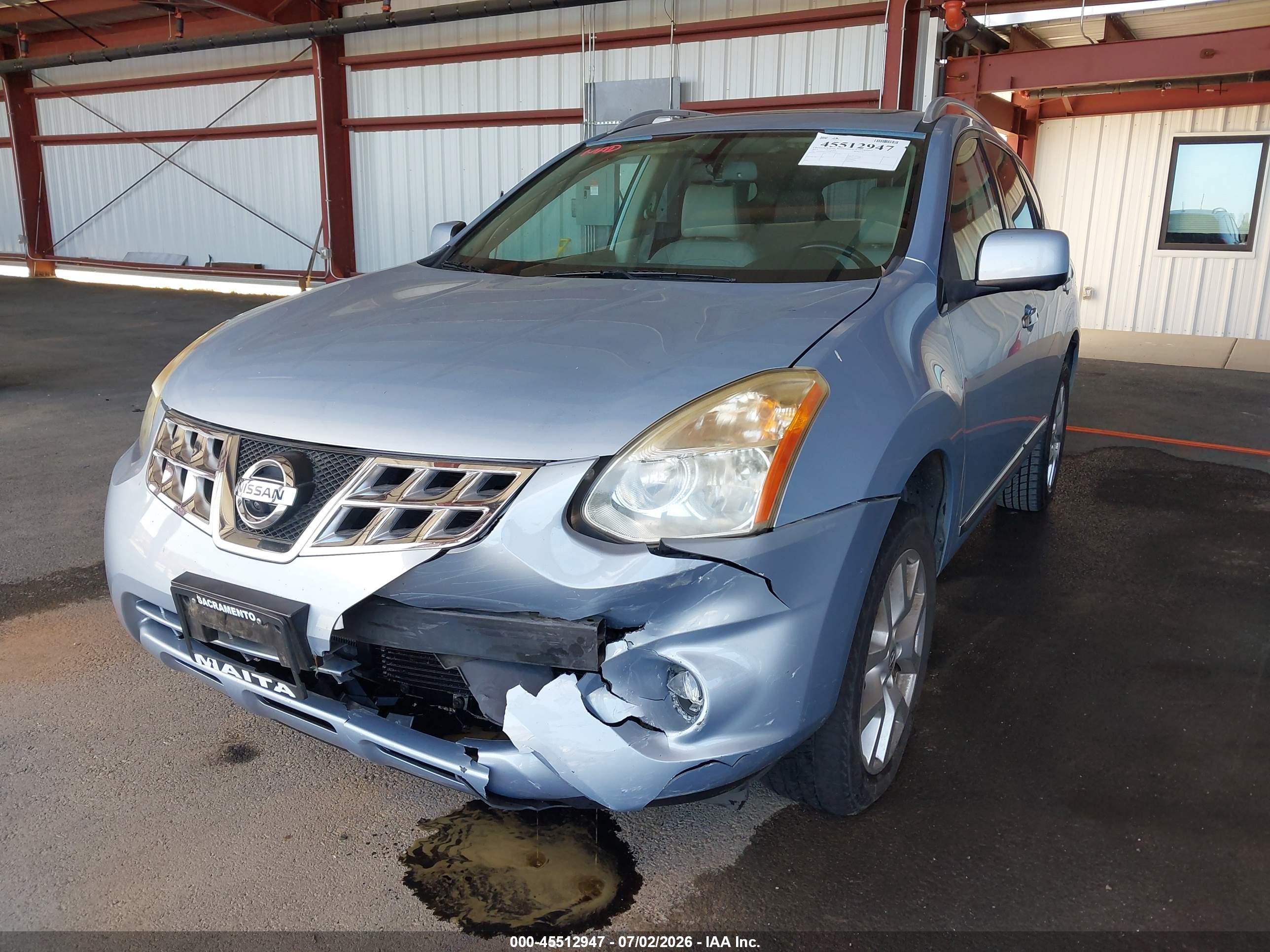 2013 Nissan Rogue Sv W/sl Pkg Light Blue vin: JN8AS5MVXDW124236