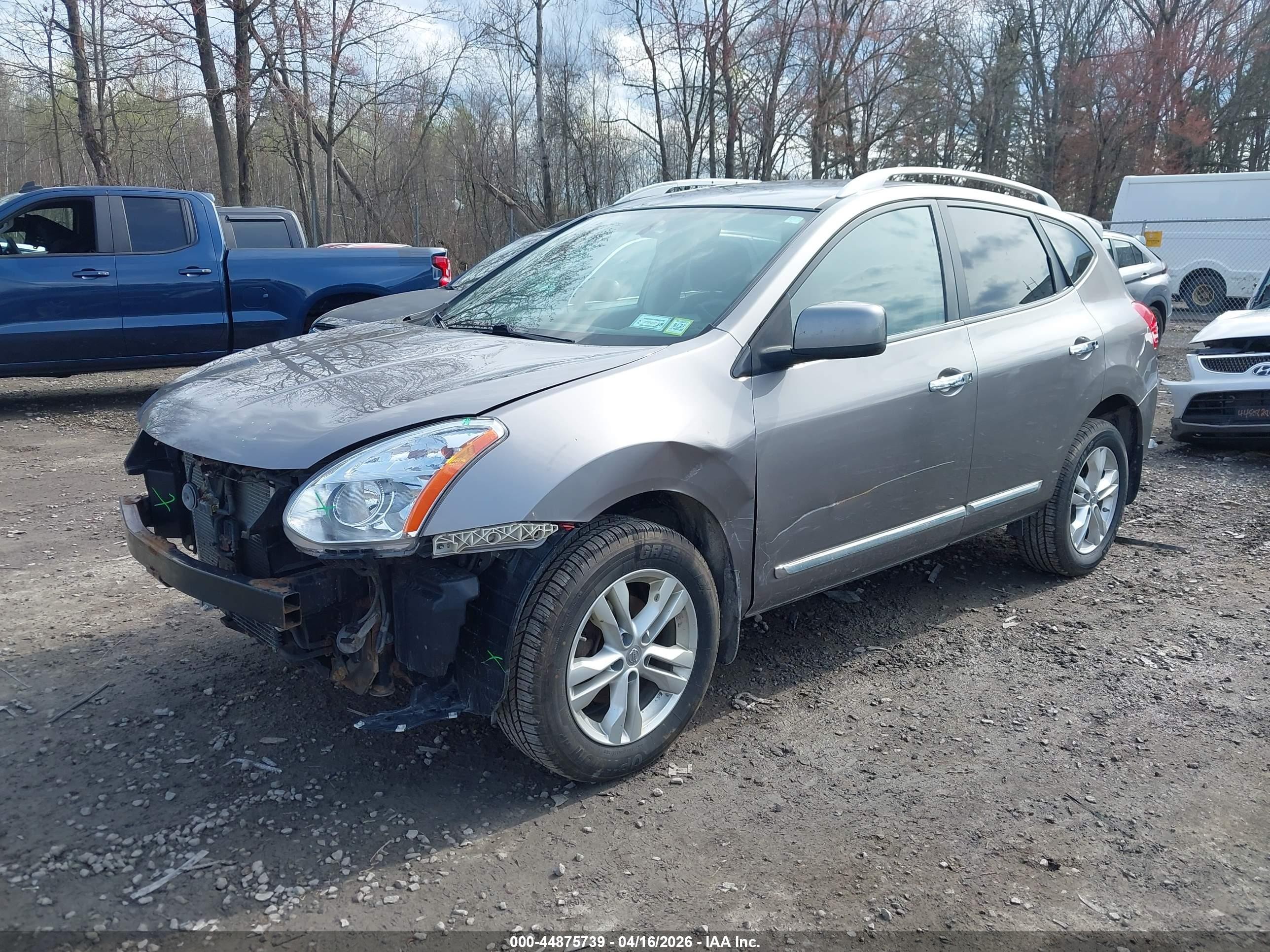 2013 Nissan Rogue Sv Gray vin: JN8AS5MVXDW137178
