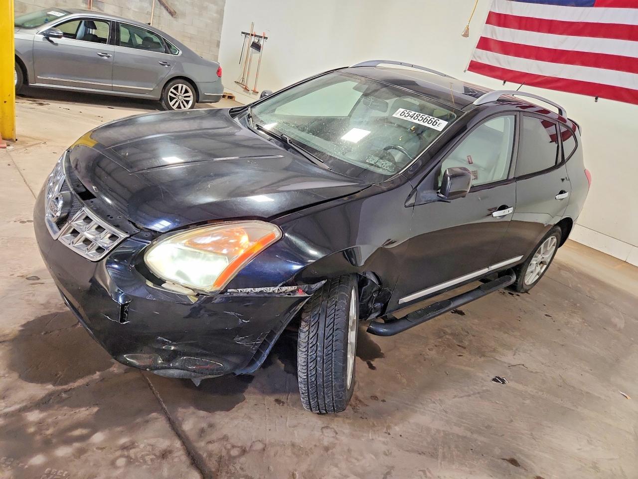 2013 Nissan Rogue S Black vin: JN8AS5MVXDW144356