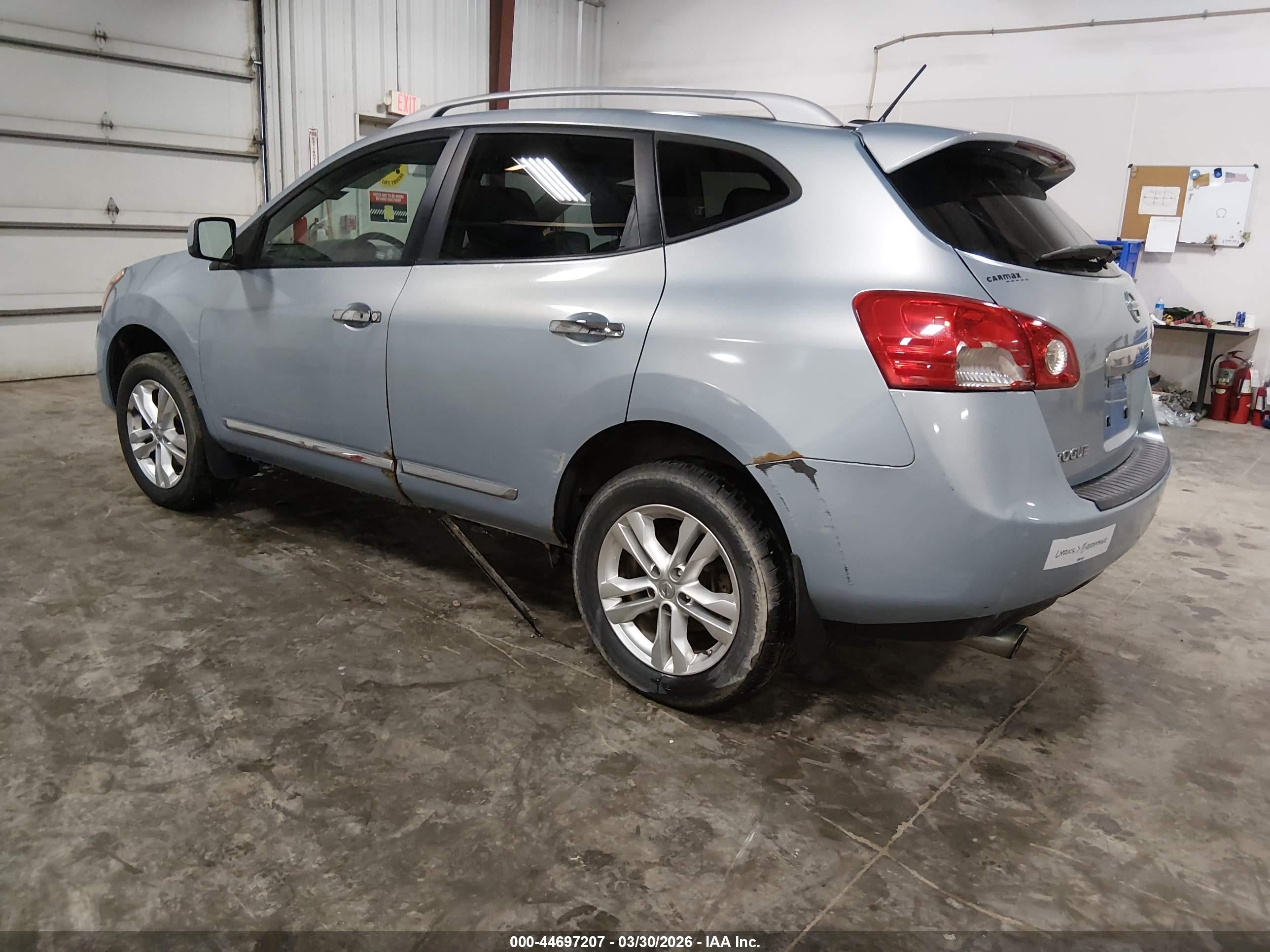 2013 Nissan Rogue Sv Light Blue vin: JN8AS5MVXDW145538