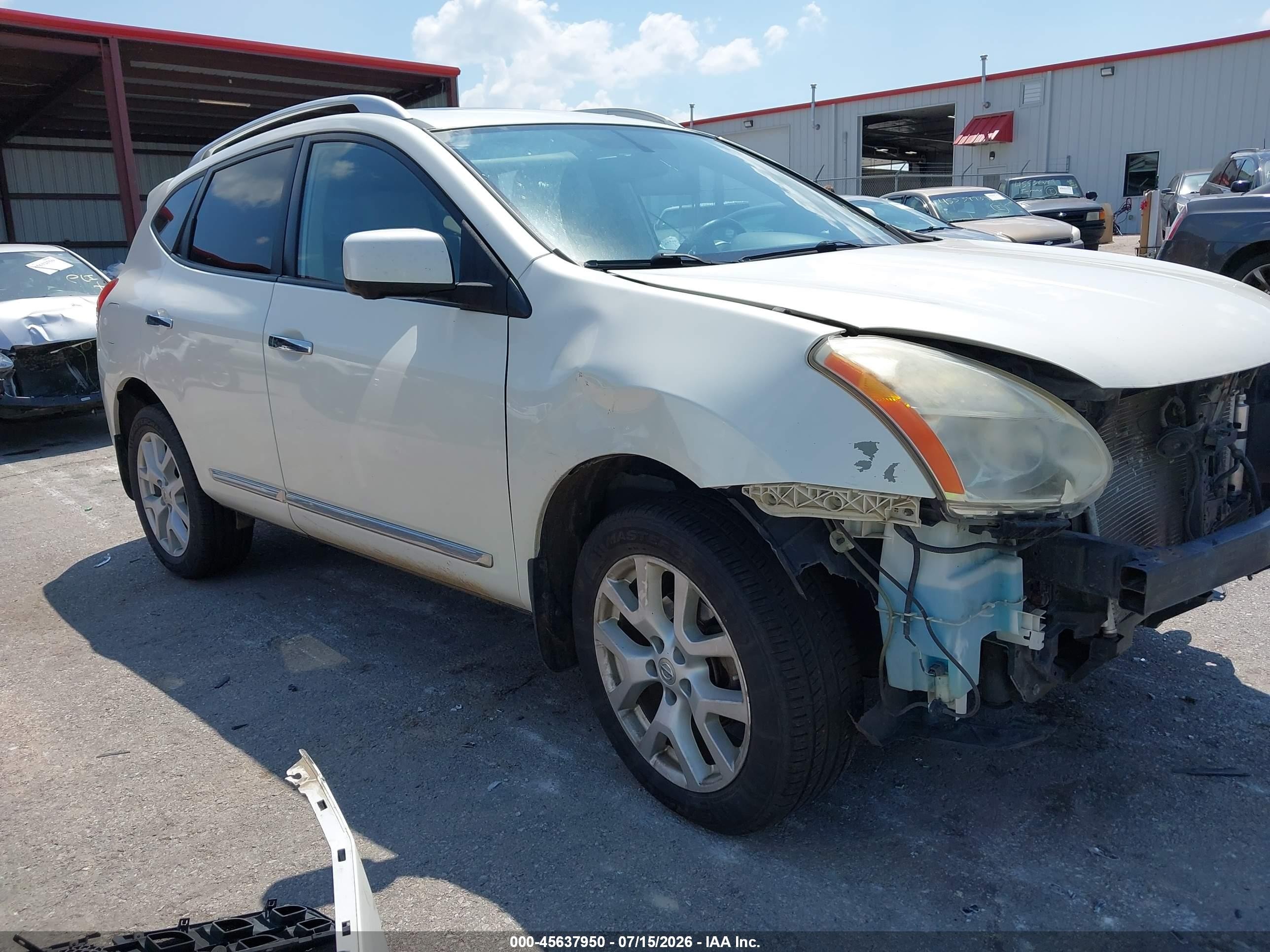 2013 Nissan Rogue Sv W/sl Pkg White vin: JN8AS5MVXDW607001