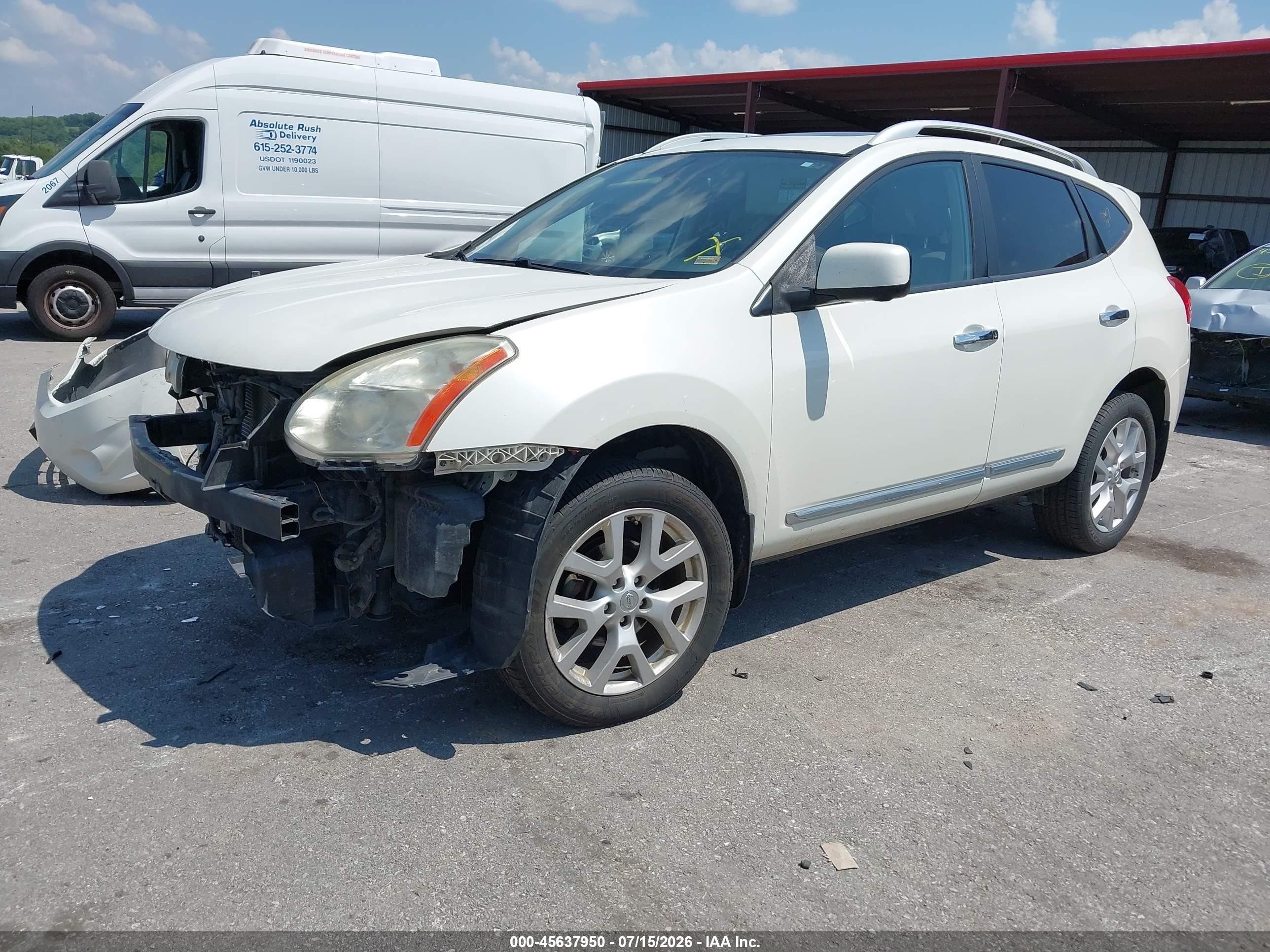 2013 Nissan Rogue Sv W/sl Pkg White vin: JN8AS5MVXDW607001