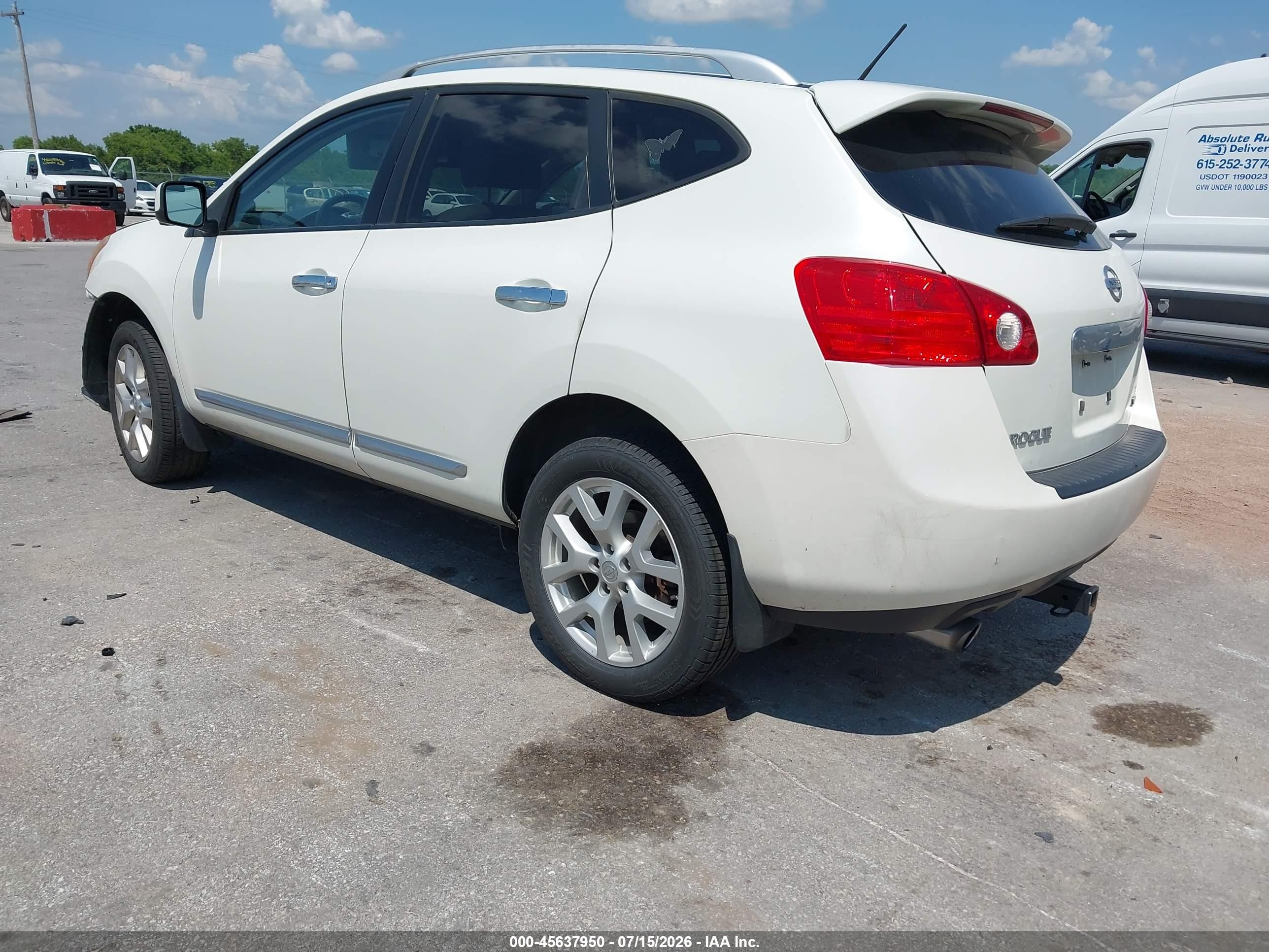 2013 Nissan Rogue Sv W/sl Pkg White vin: JN8AS5MVXDW607001