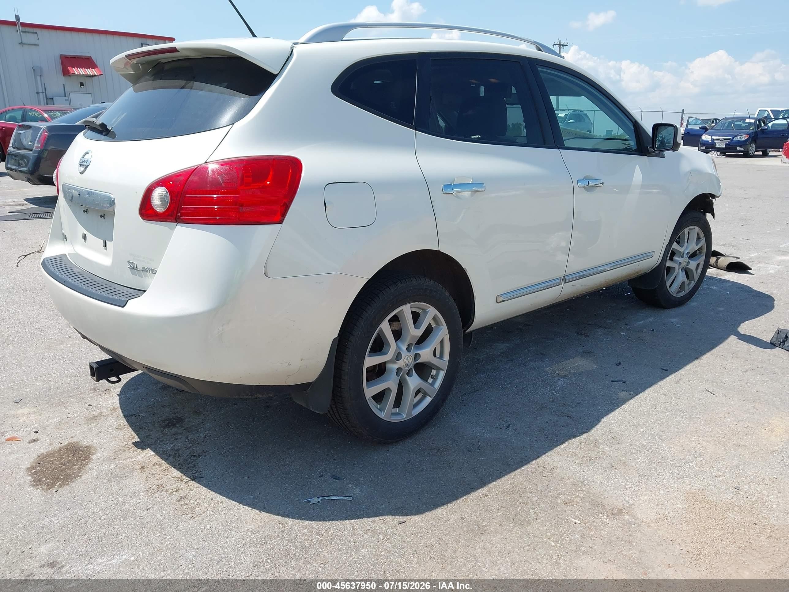 2013 Nissan Rogue Sv W/sl Pkg White vin: JN8AS5MVXDW607001