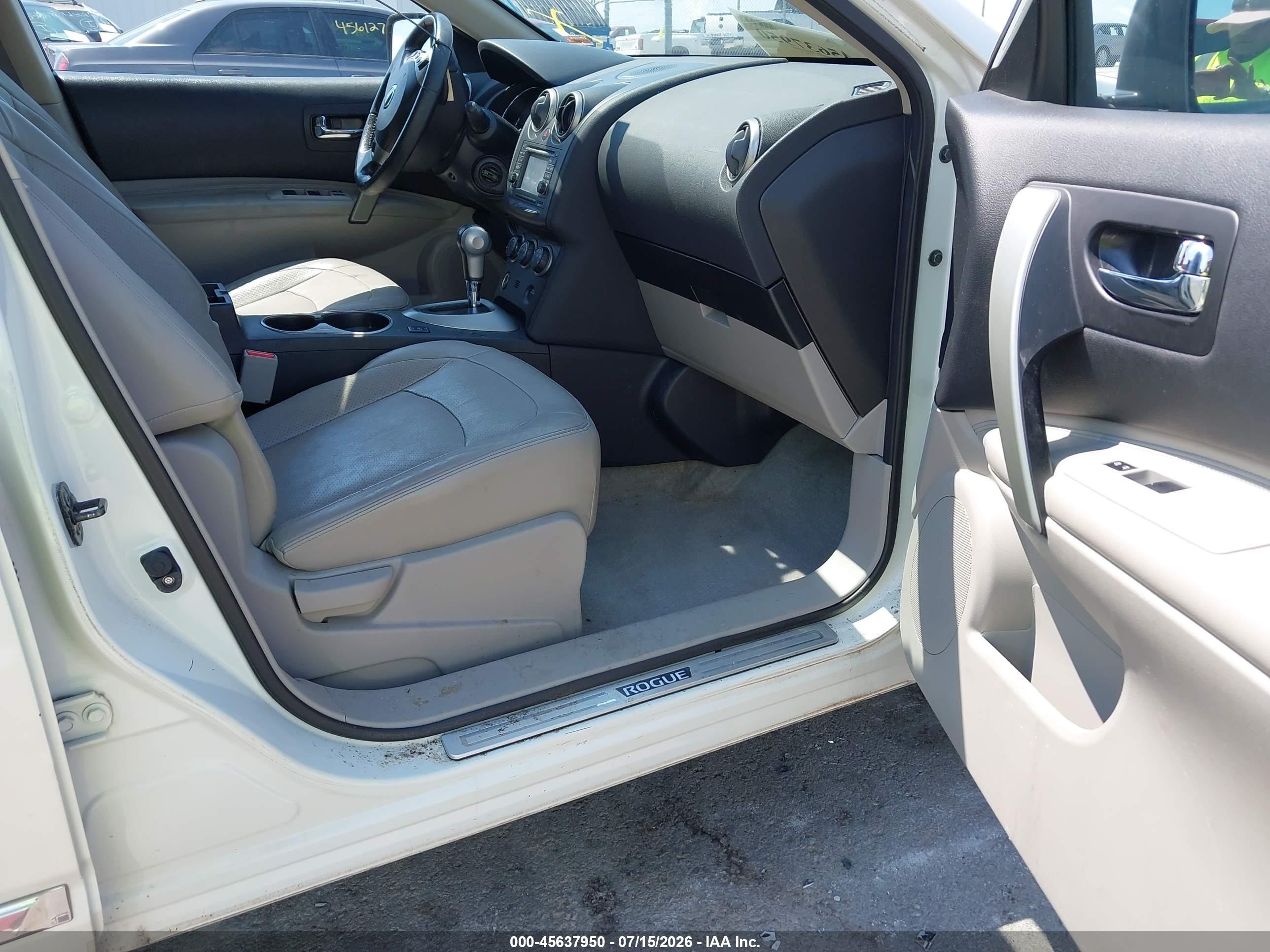 2013 Nissan Rogue Sv W/sl Pkg White vin: JN8AS5MVXDW607001