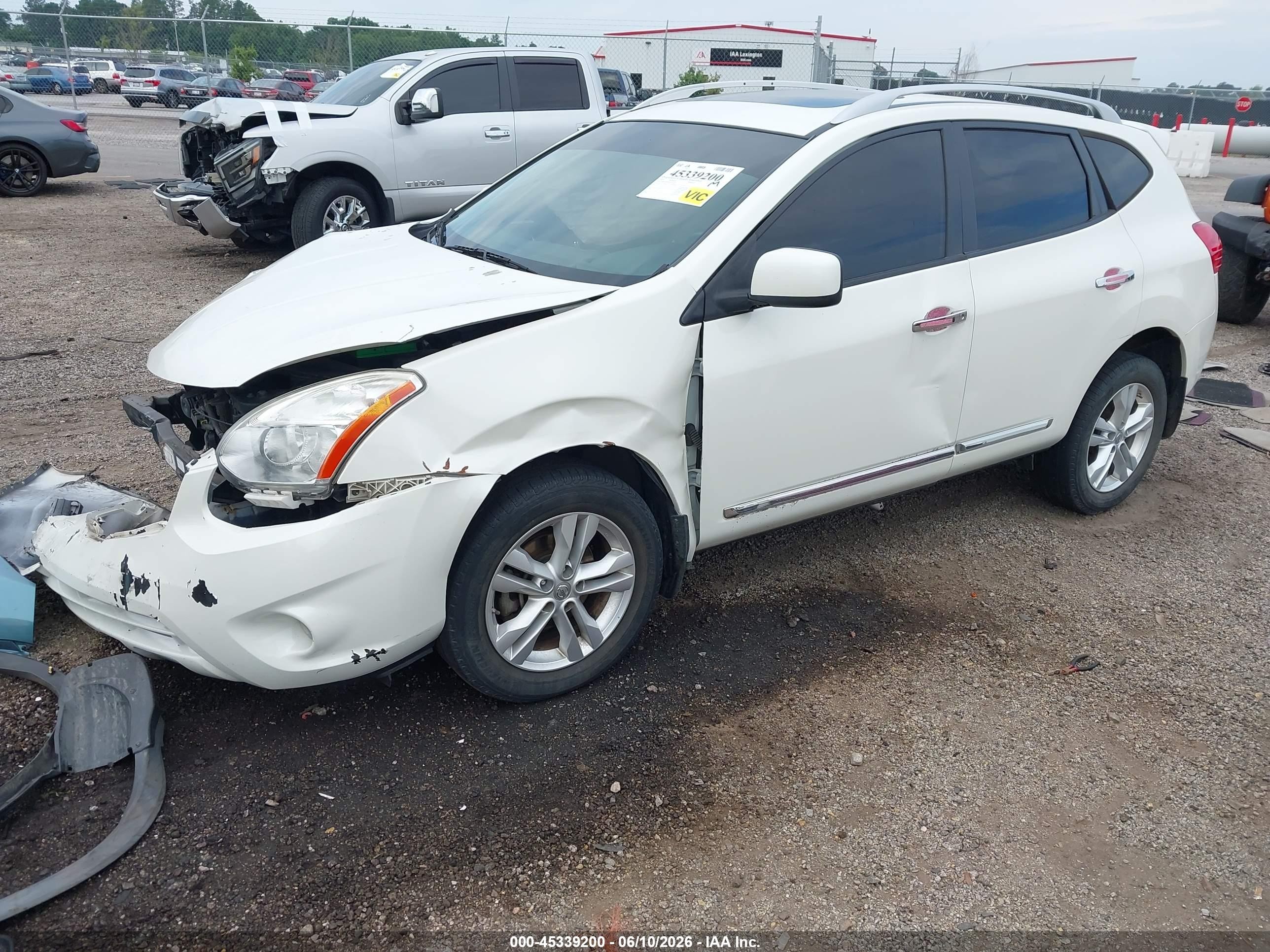 2013 Nissan Rogue Sv Белый vin: JN8AS5MVXDW610416