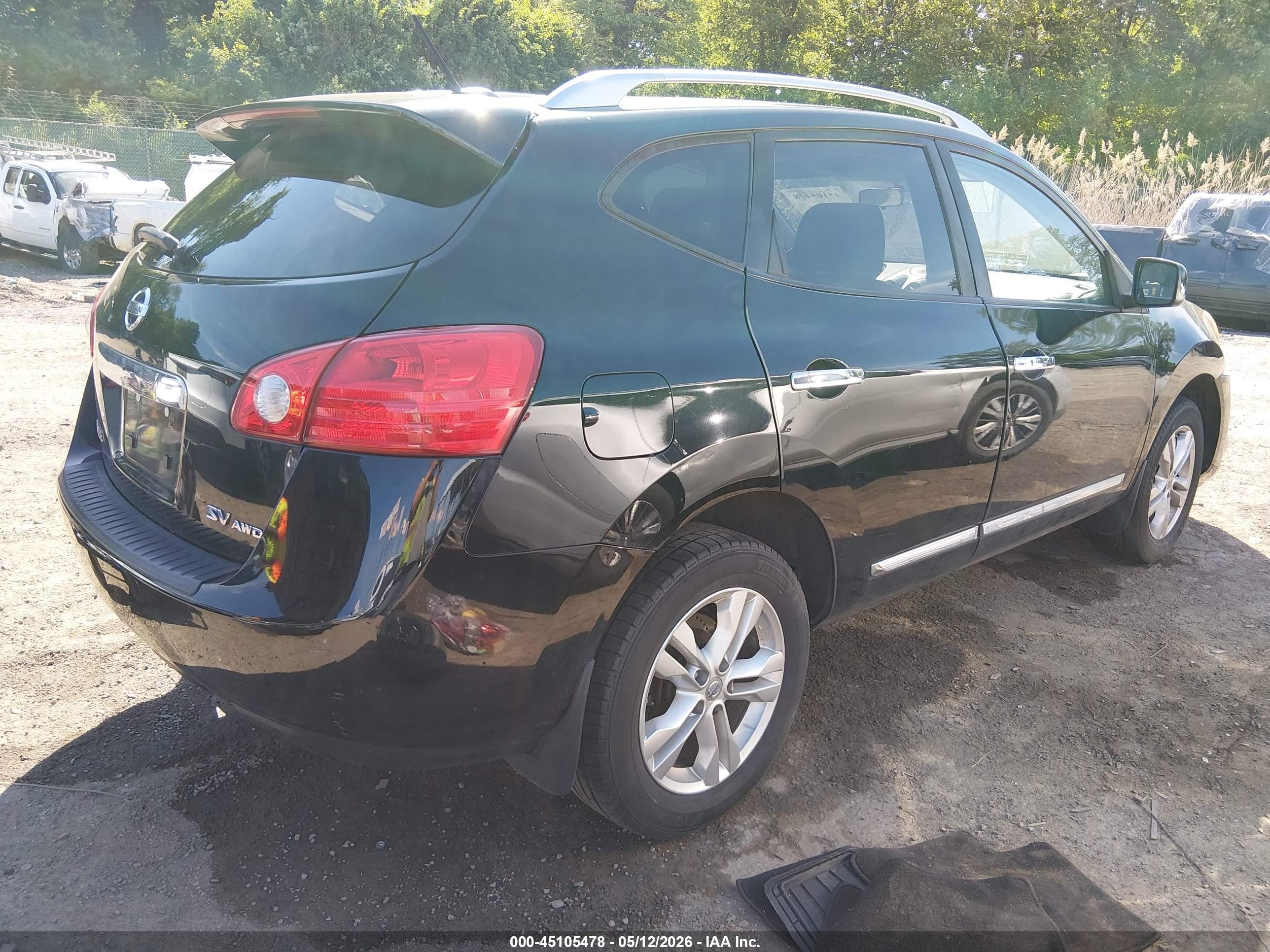 2013 Nissan Rogue Sv Black vin: JN8AS5MVXDW620847