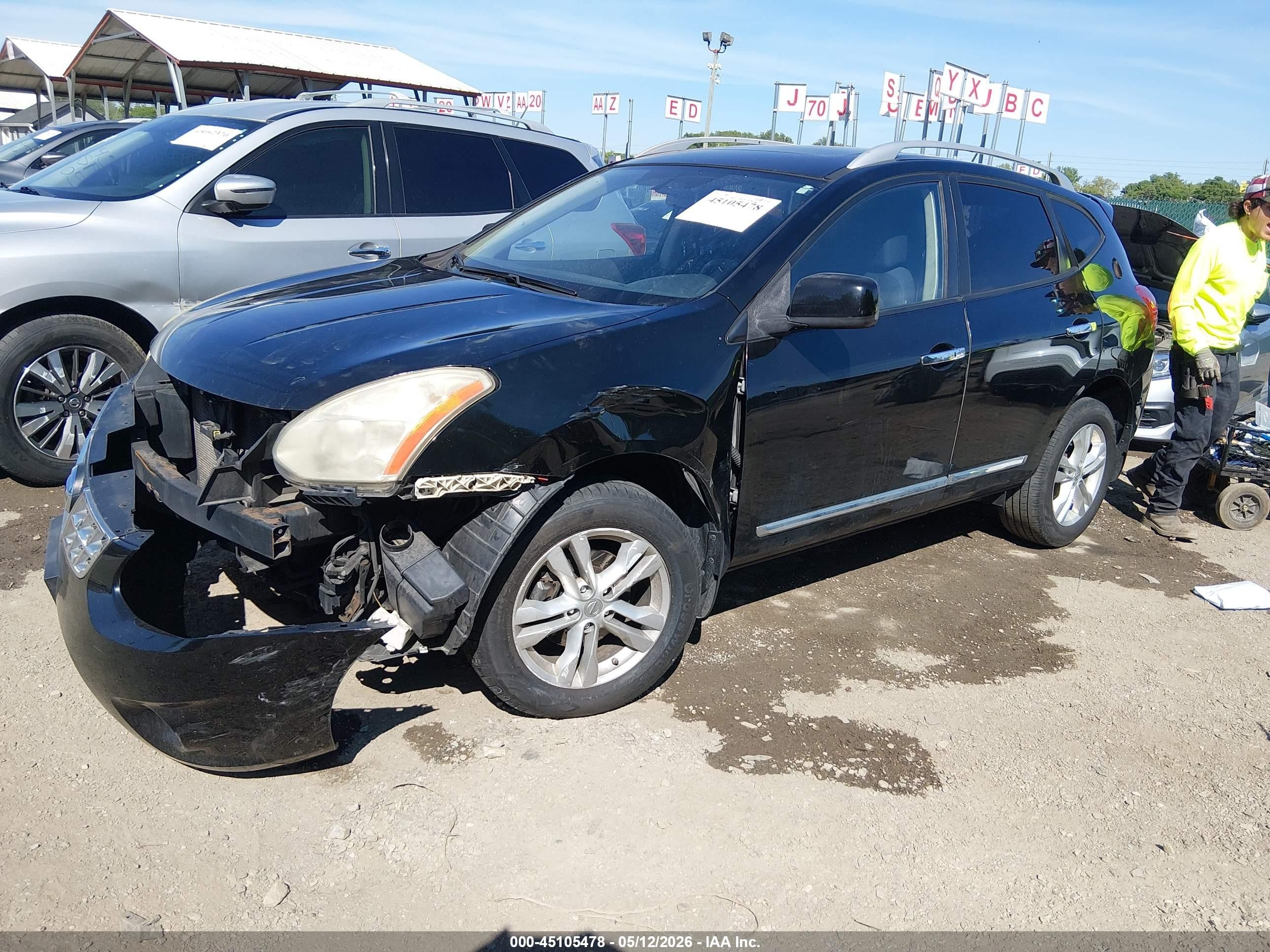 2013 Nissan Rogue Sv Black vin: JN8AS5MVXDW620847