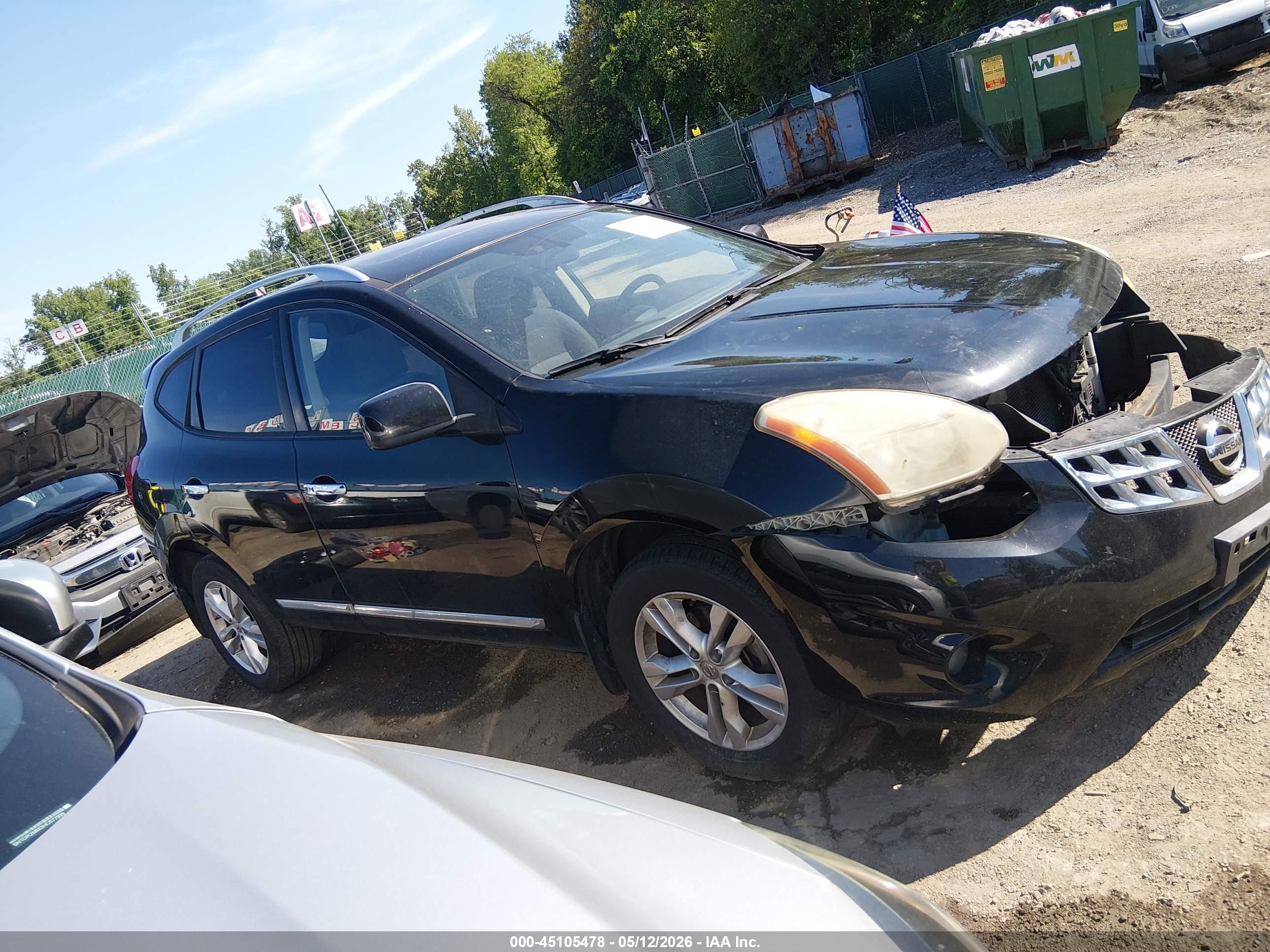 2013 Nissan Rogue Sv Black vin: JN8AS5MVXDW620847